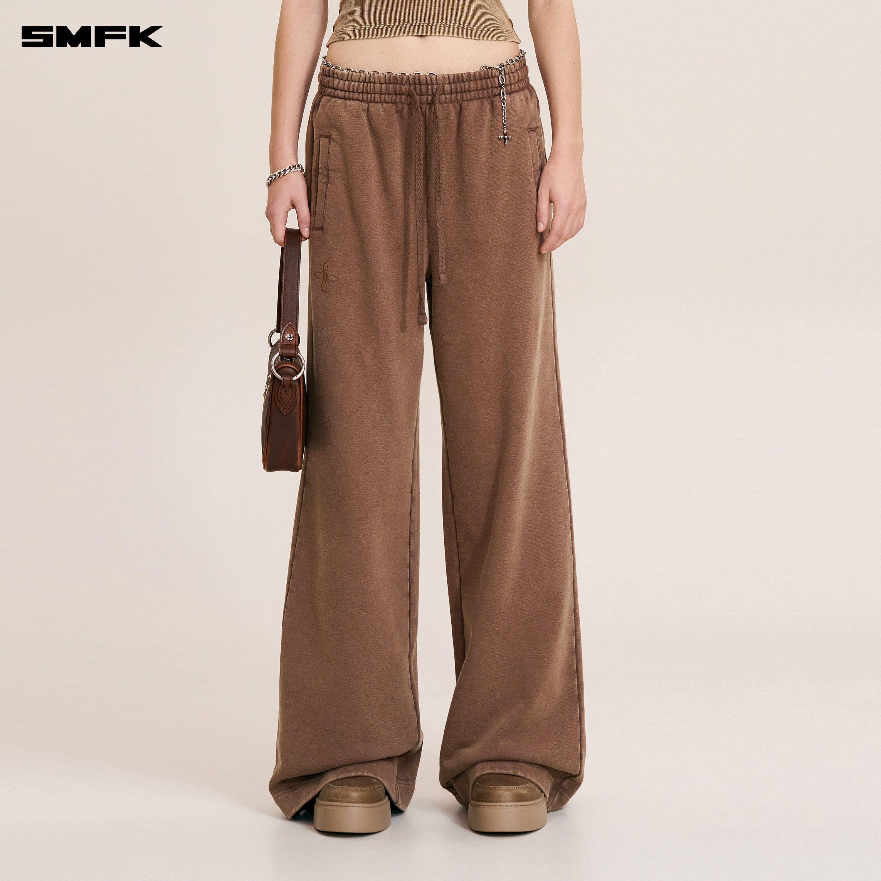 COMPASS MODE TOWER LOOSE SPORTS PANTS WILD HORSE BROWN
