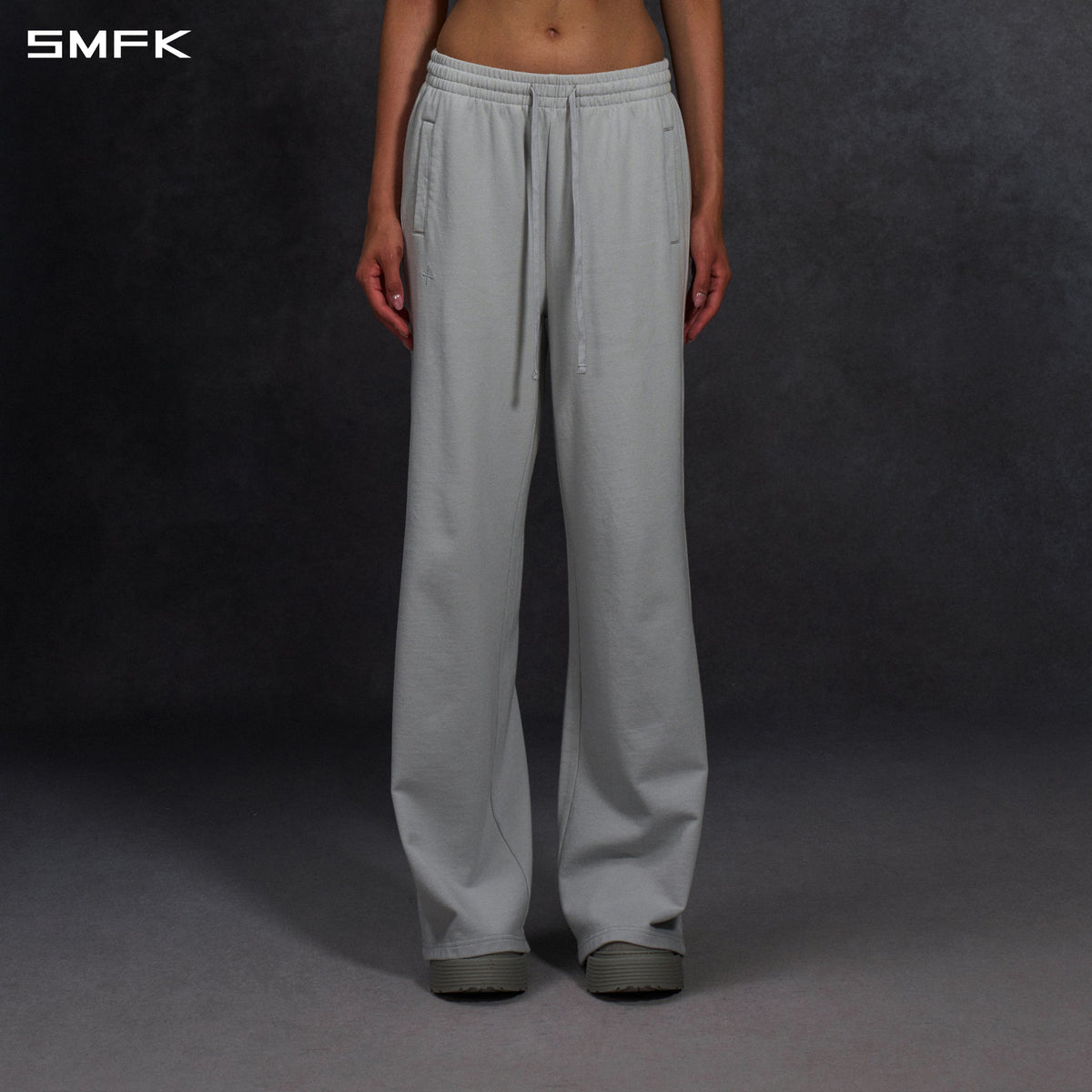 PERMANENT LOOSE STRT PANTS/COTTON/W GLACIER GREY