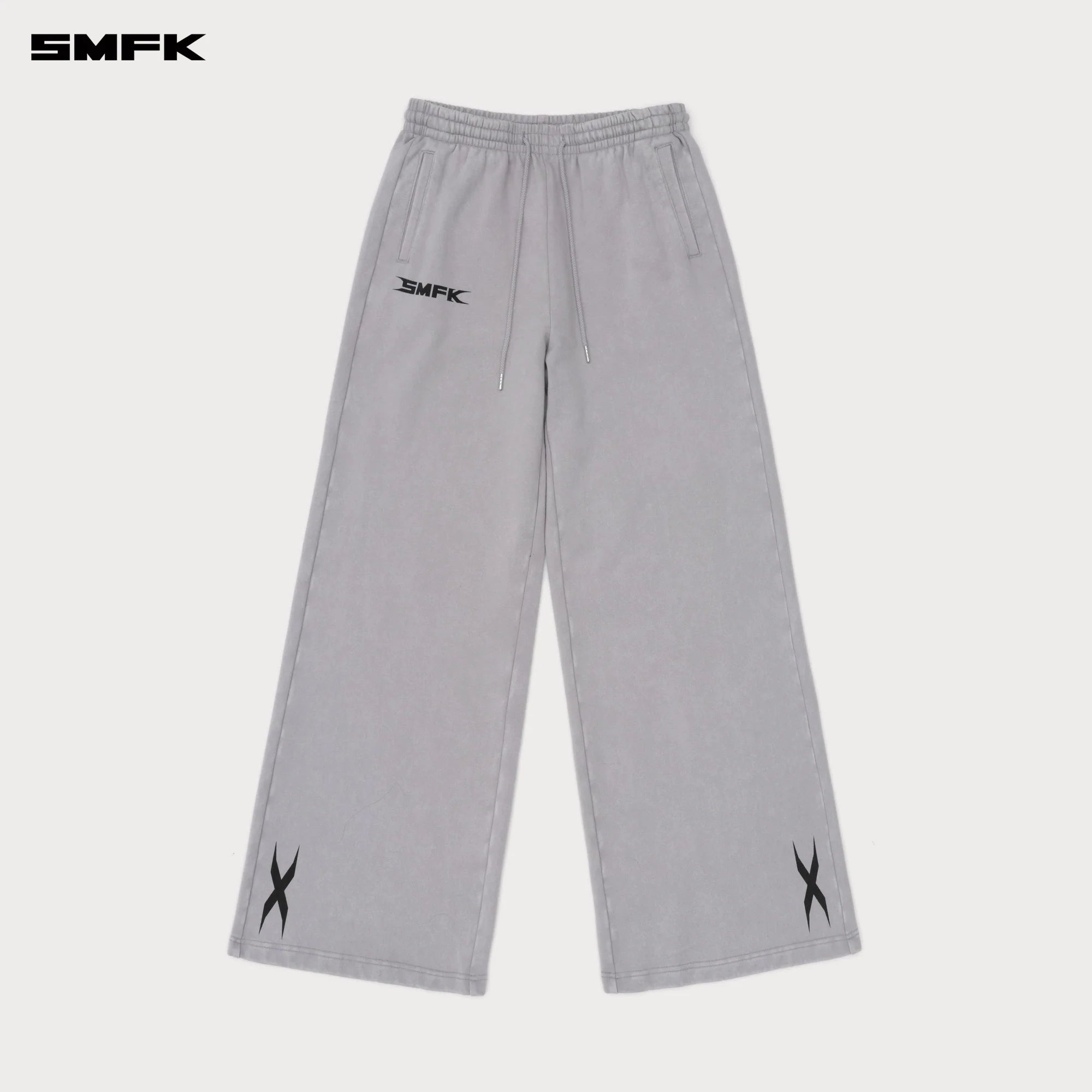 FUTURE GENE WIDE-LEG SWEATPANTS IN GRAY