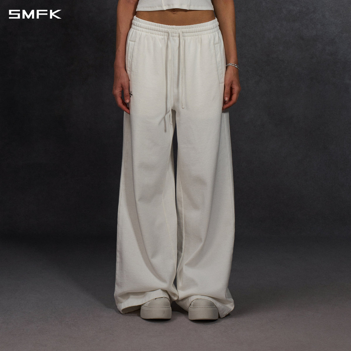 PERMANENT LOOSE STRT PANTS/COTTON/W CLOUD WHITE