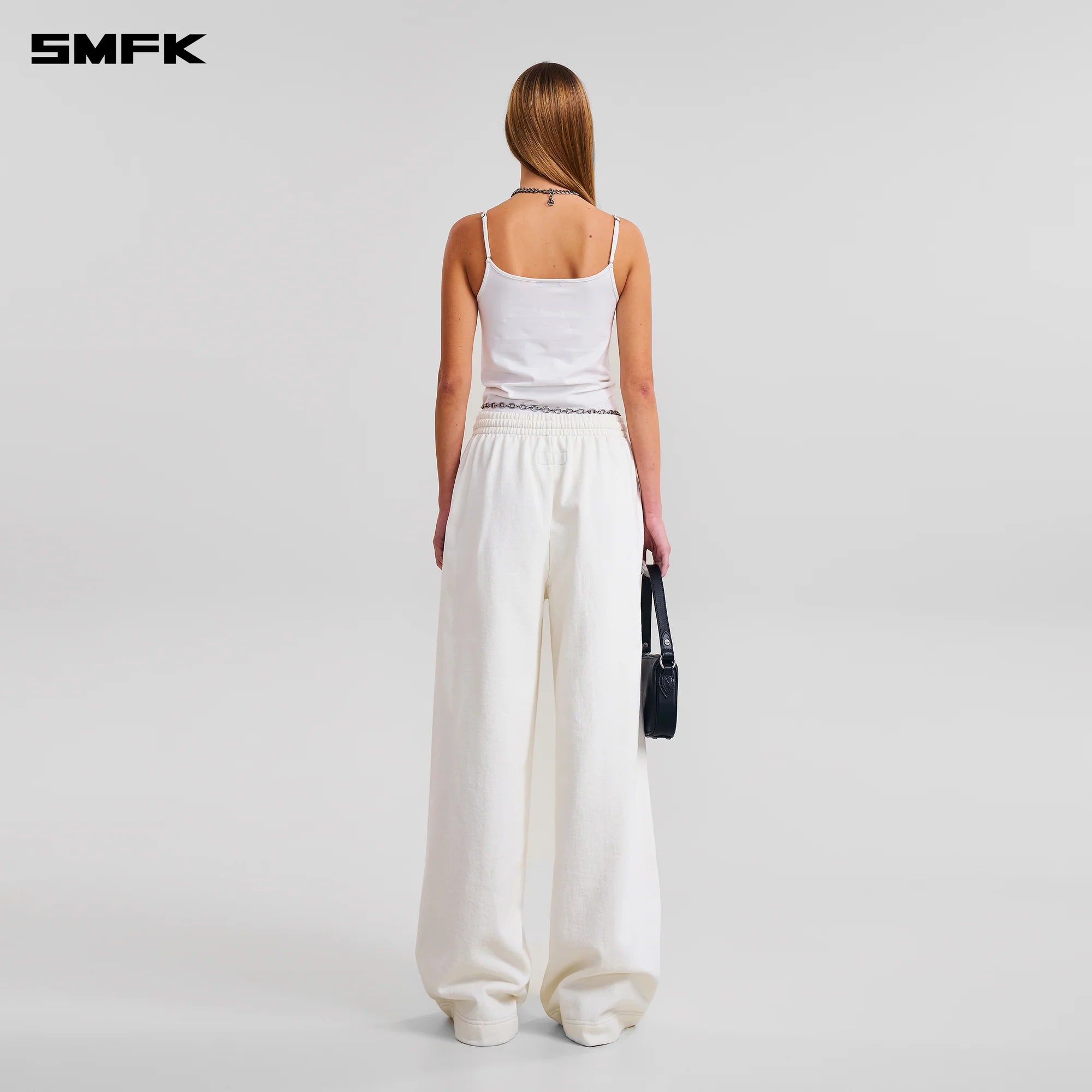 COMPASS MODE TOWER LOOSE SPORTS PANTS SNOW MOUNTAIN WHITE