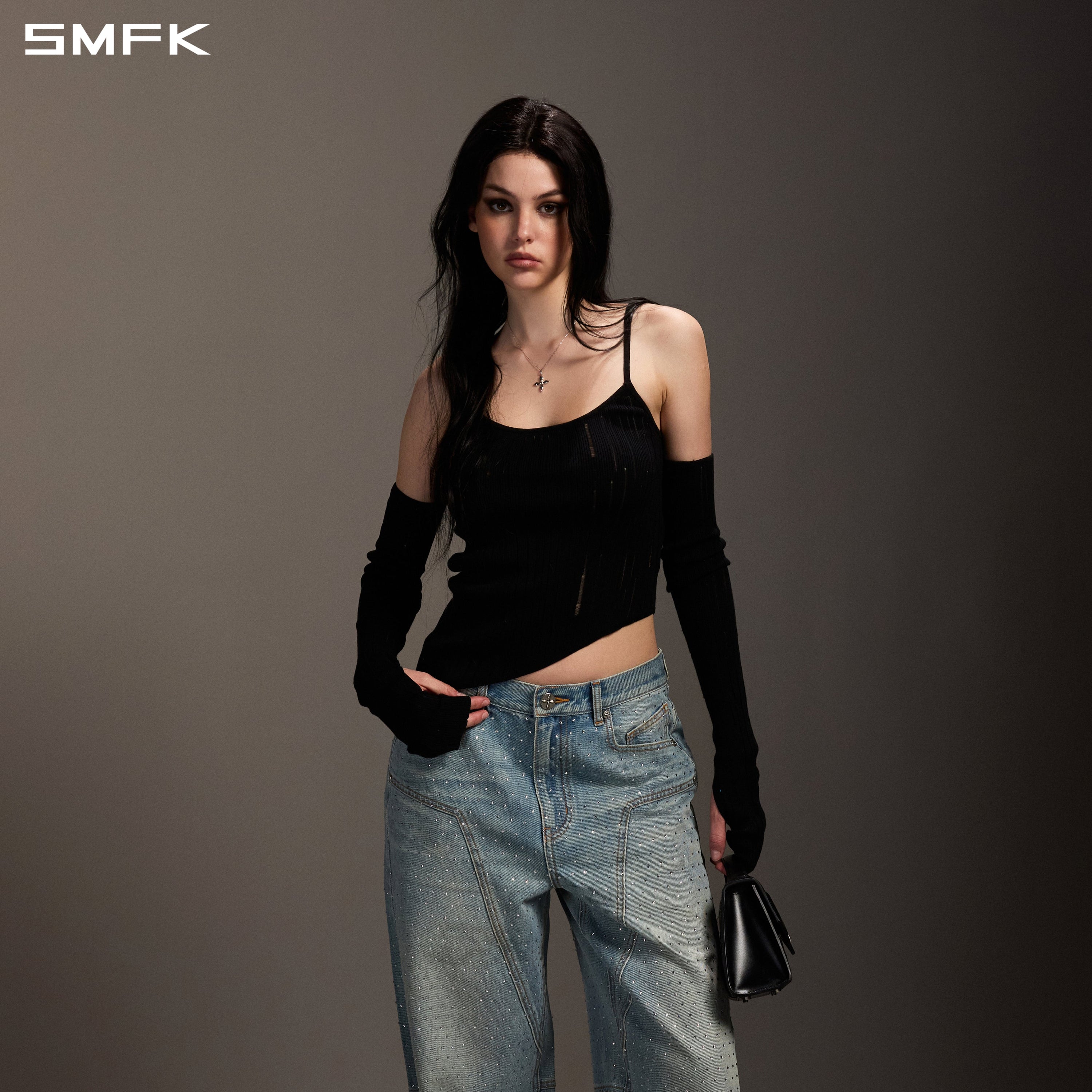 MIRAGE MODE DIAMOND STRT DENIM PANTS/COTTON/W DENIM BLUE DIAMOND