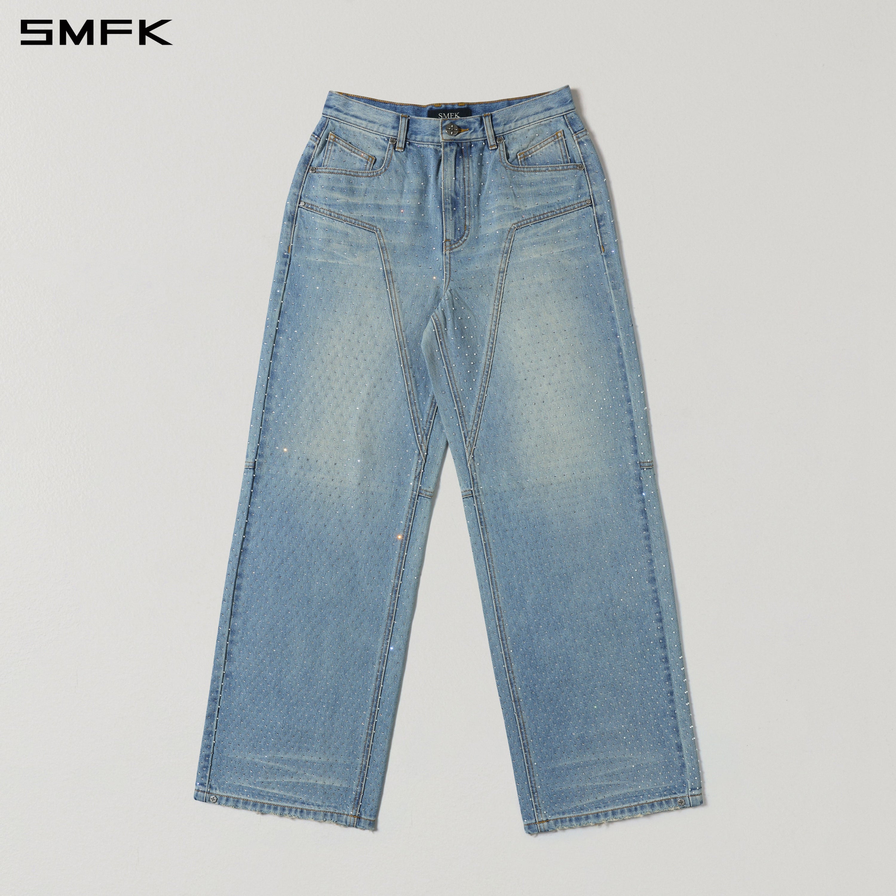 MIRAGE MODE DIAMOND STRT DENIM PANTS/COTTON/W DENIM BLUE DIAMOND