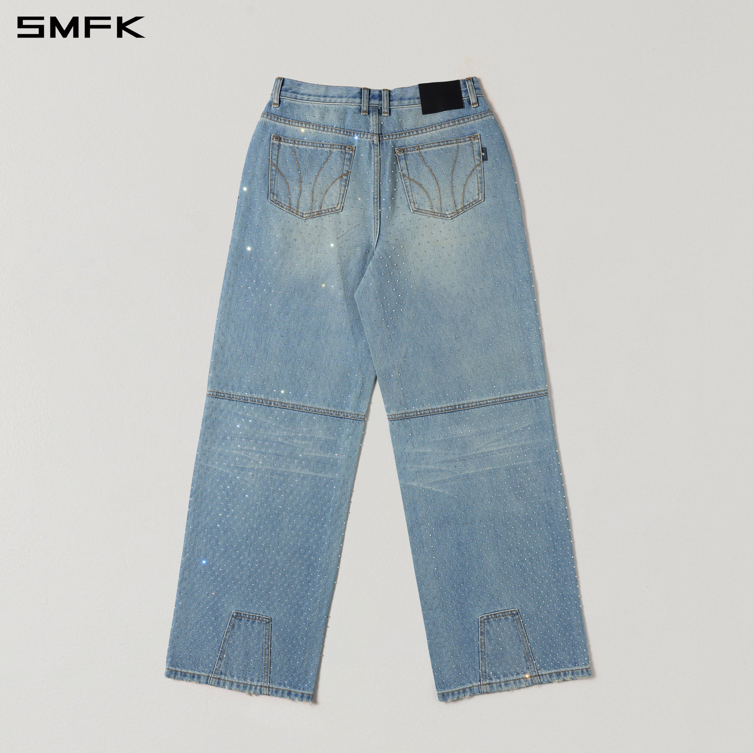 MIRAGE MODE DIAMOND STRT DENIM PANTS/COTTON/W DENIM BLUE DIAMOND