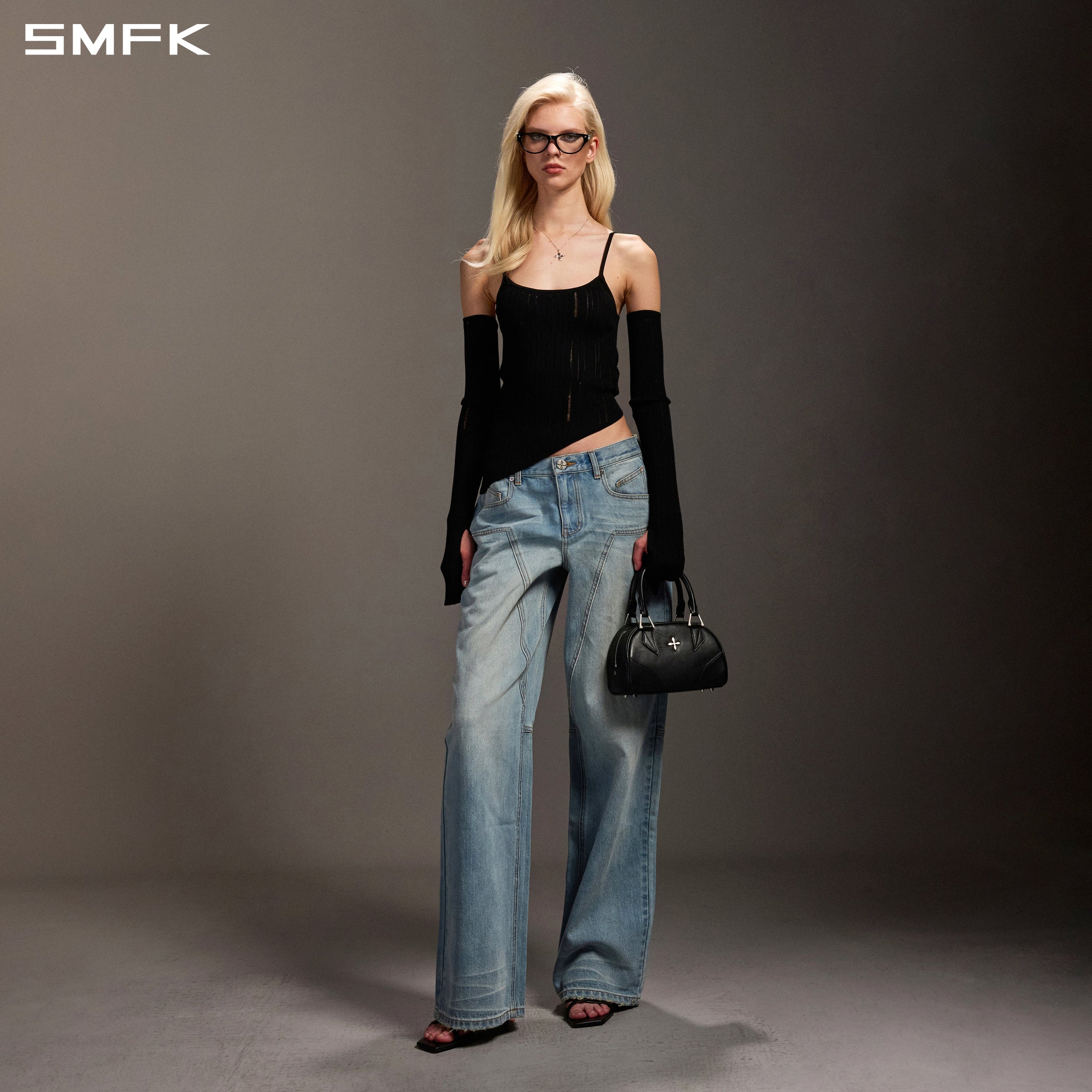 MIRAGE MODE STRT DENIM PANTS/COTTON/W SKY BLUE