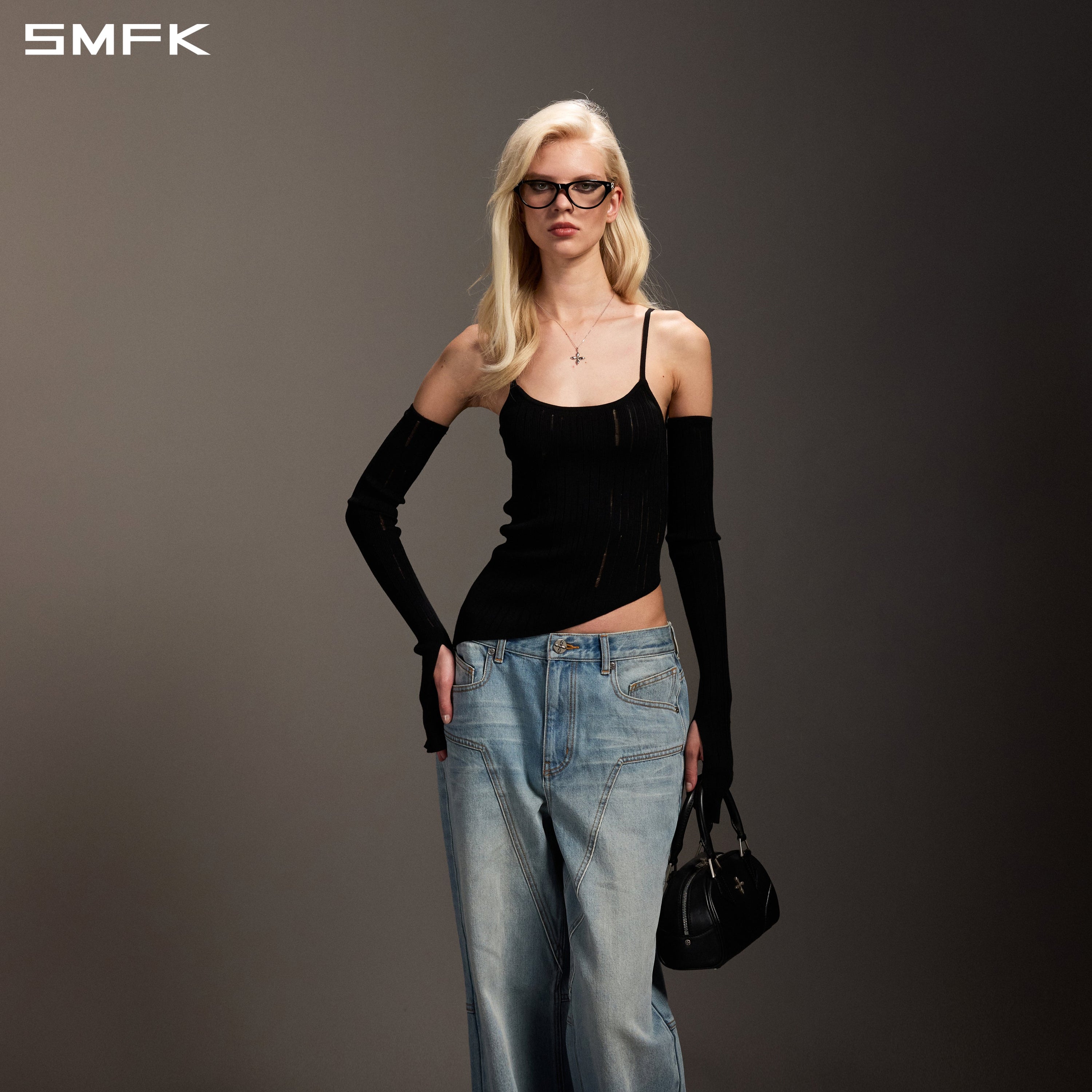 MIRAGE MODE STRT DENIM PANTS/COTTON/W SKY BLUE