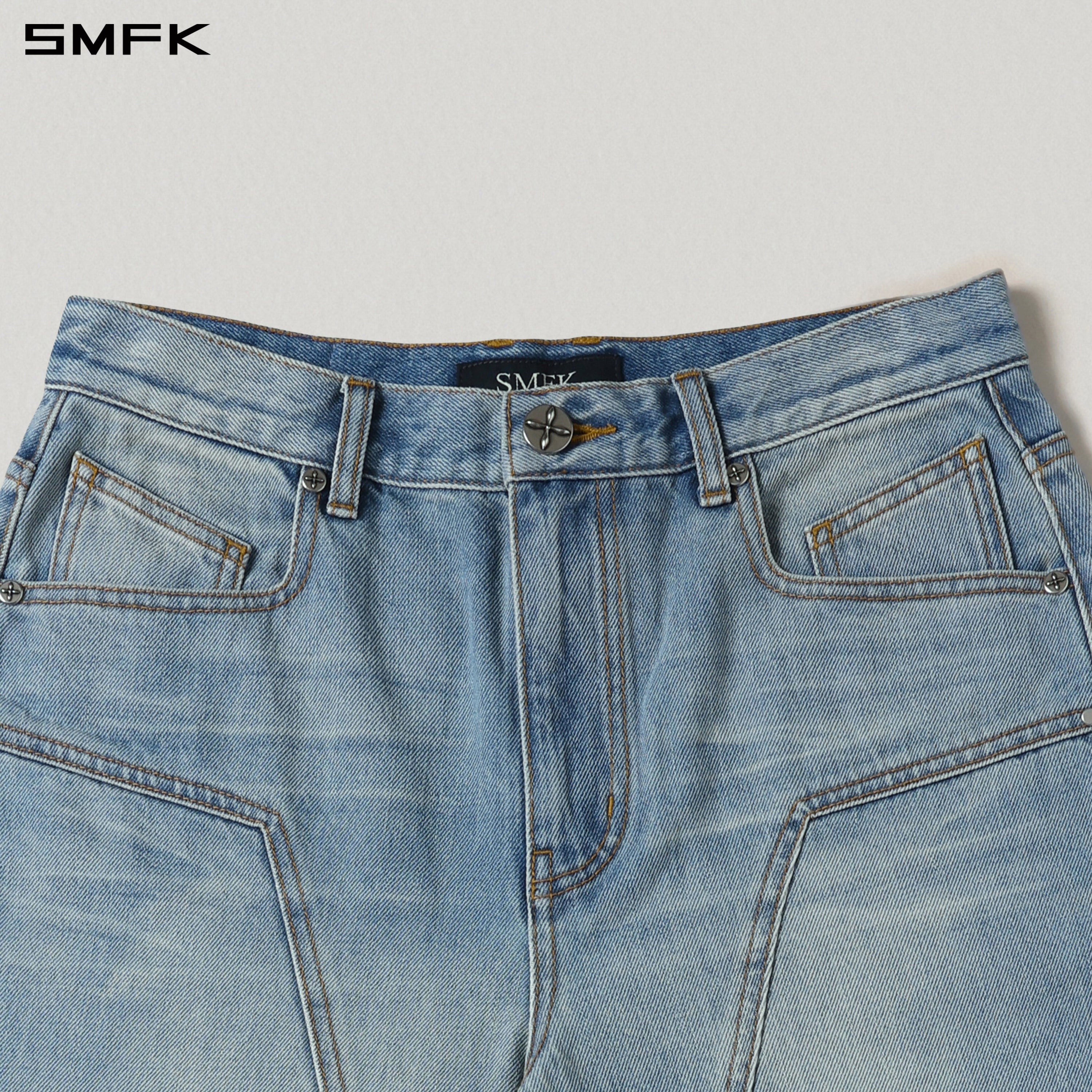 MIRAGE MODE STRT DENIM PANTS/COTTON/W SKY BLUE