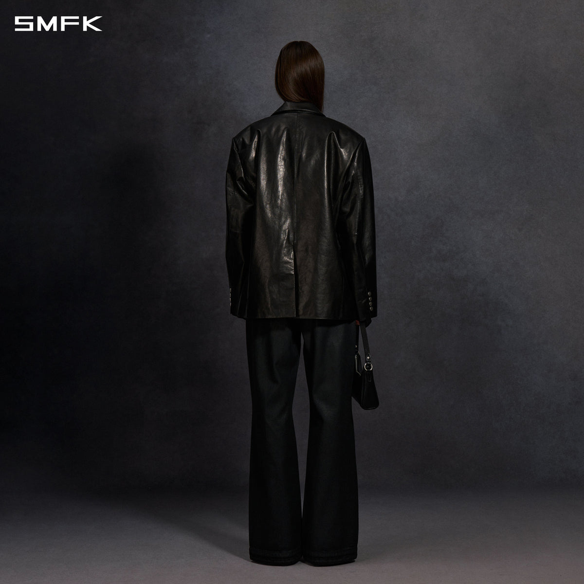 COMPASS MIRAGE FLARED DENIM PANTS/COTTON/W INK BLACK
