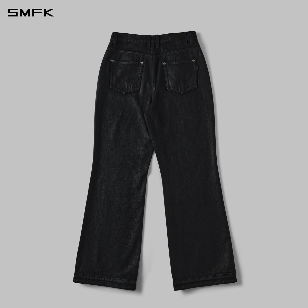COMPASS MIRAGE FLARED DENIM PANTS/COTTON/W INK BLACK