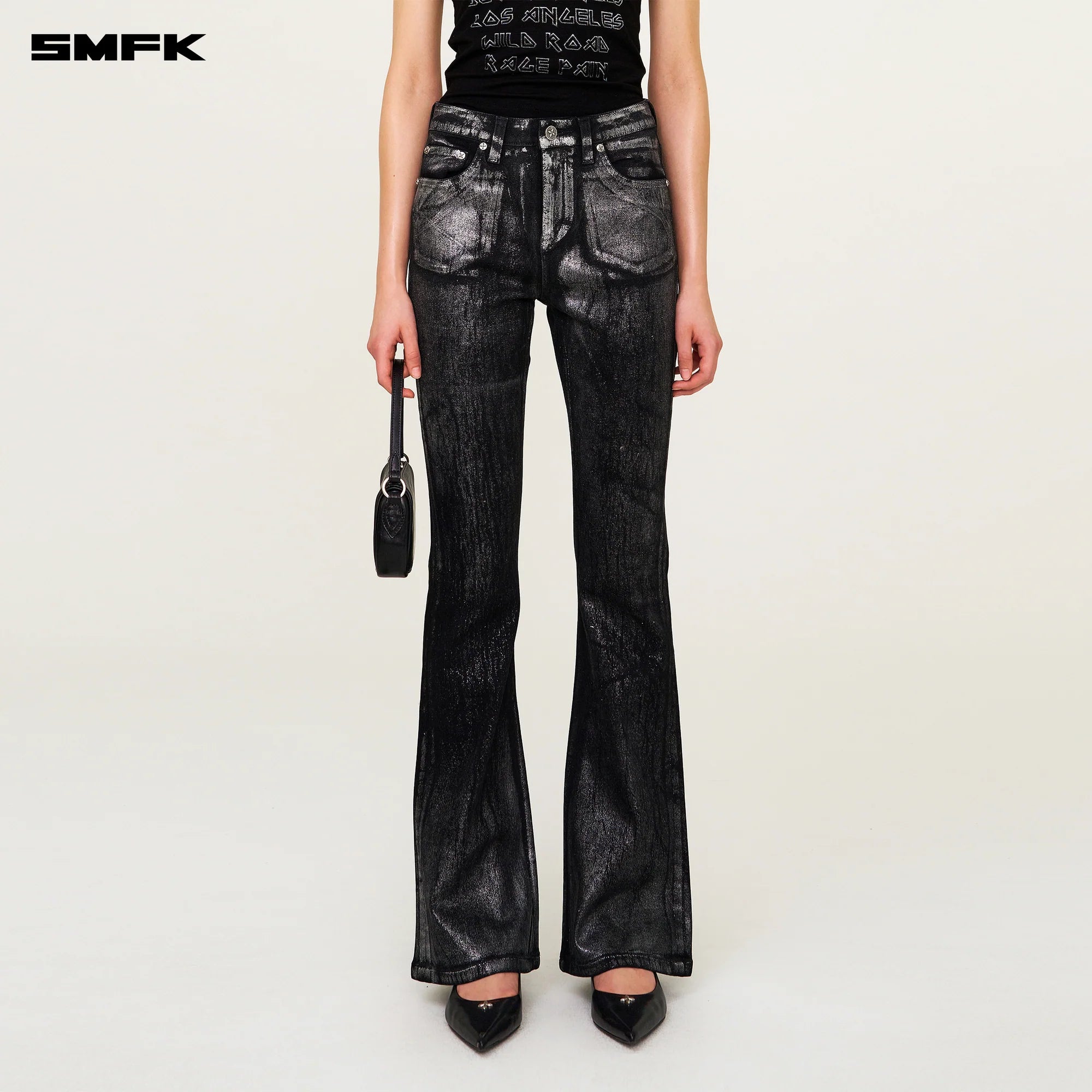 FUTURE STAR PHANTOM GLITTER FLARED JEANS