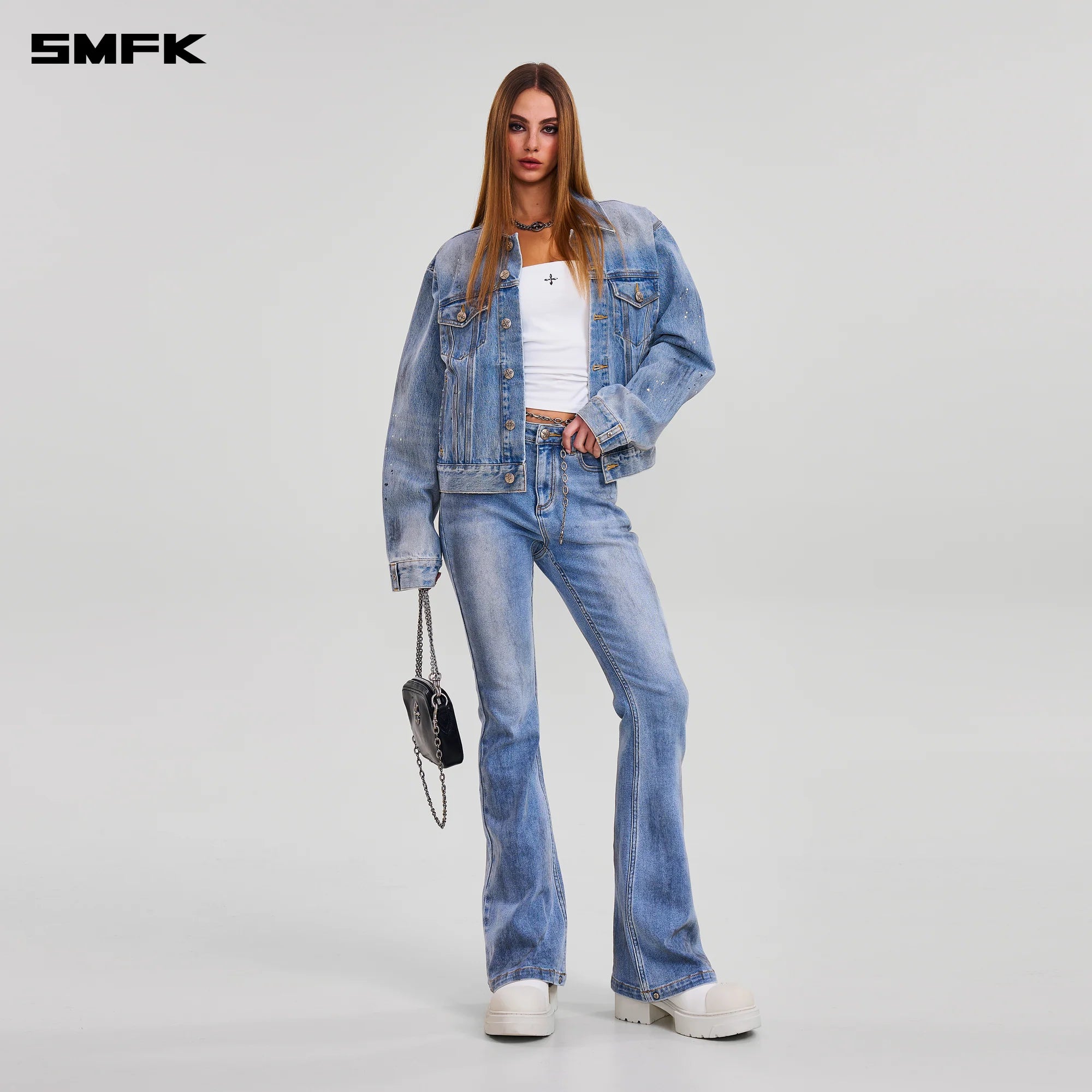 COMPASS MODE WASTELAND STORM DENIM PANTS SKY BLUE