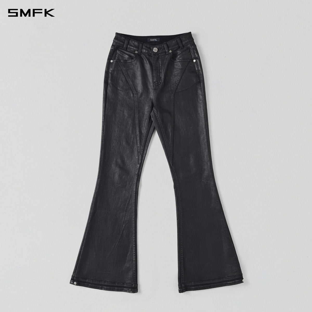 MIRAGE UPSIDE-DOWN DENIM PANTS/COTTON+T400SPANDEX/W INK BLACK