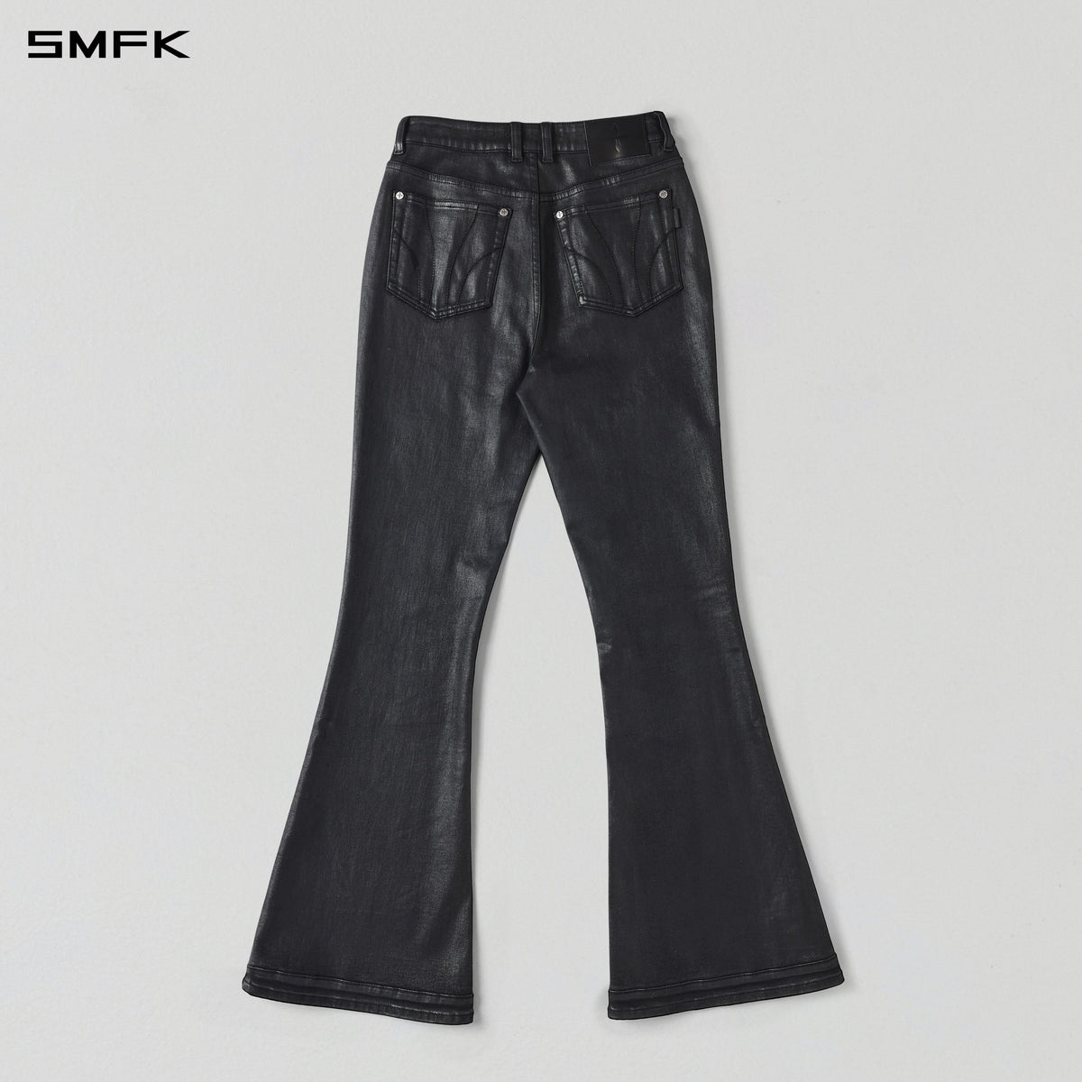 MIRAGE UPSIDE-DOWN DENIM PANTS/COTTON+T400SPANDEX/W INK BLACK