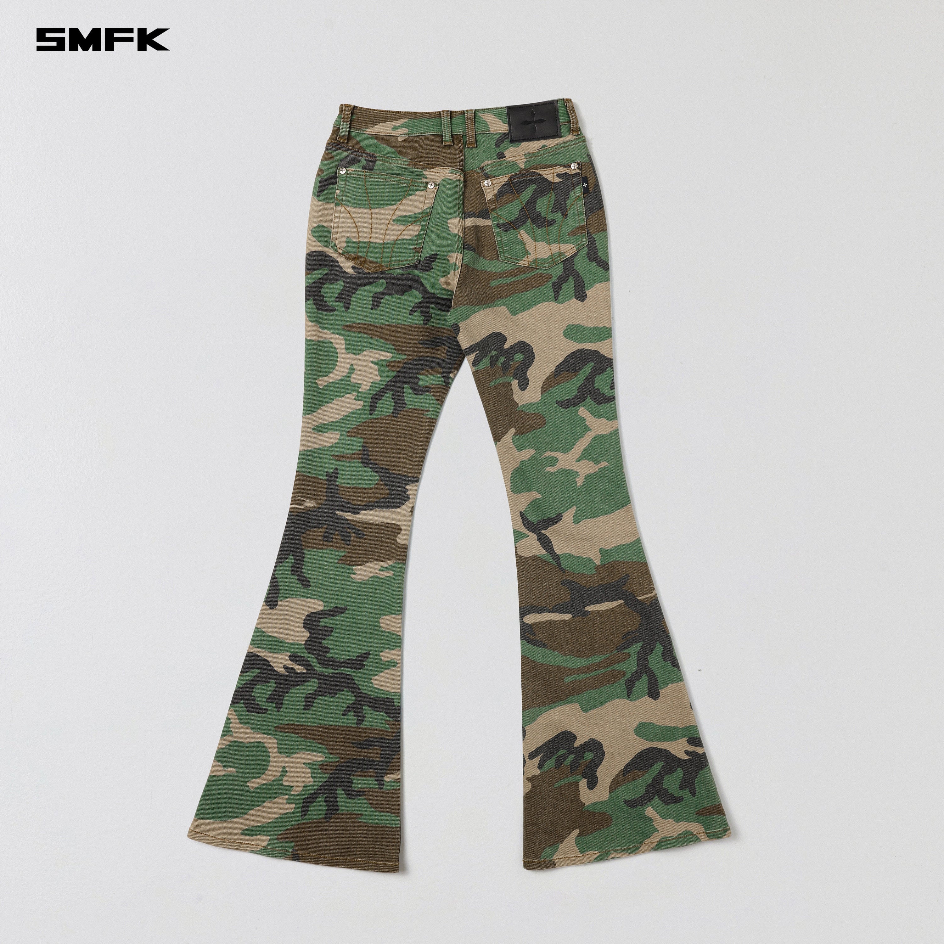 COMPASS HURRICANE MID DENIM PANTS/E-COTTON ARMY GREEN CAMOUFLAGE