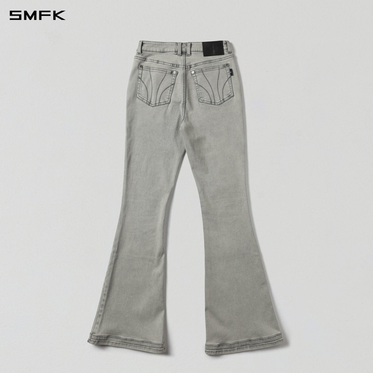 MIRAGE UPSIDE-DOWN DENIM PANTS/COTTON+T400SPANDEX/W GLACIER GREY