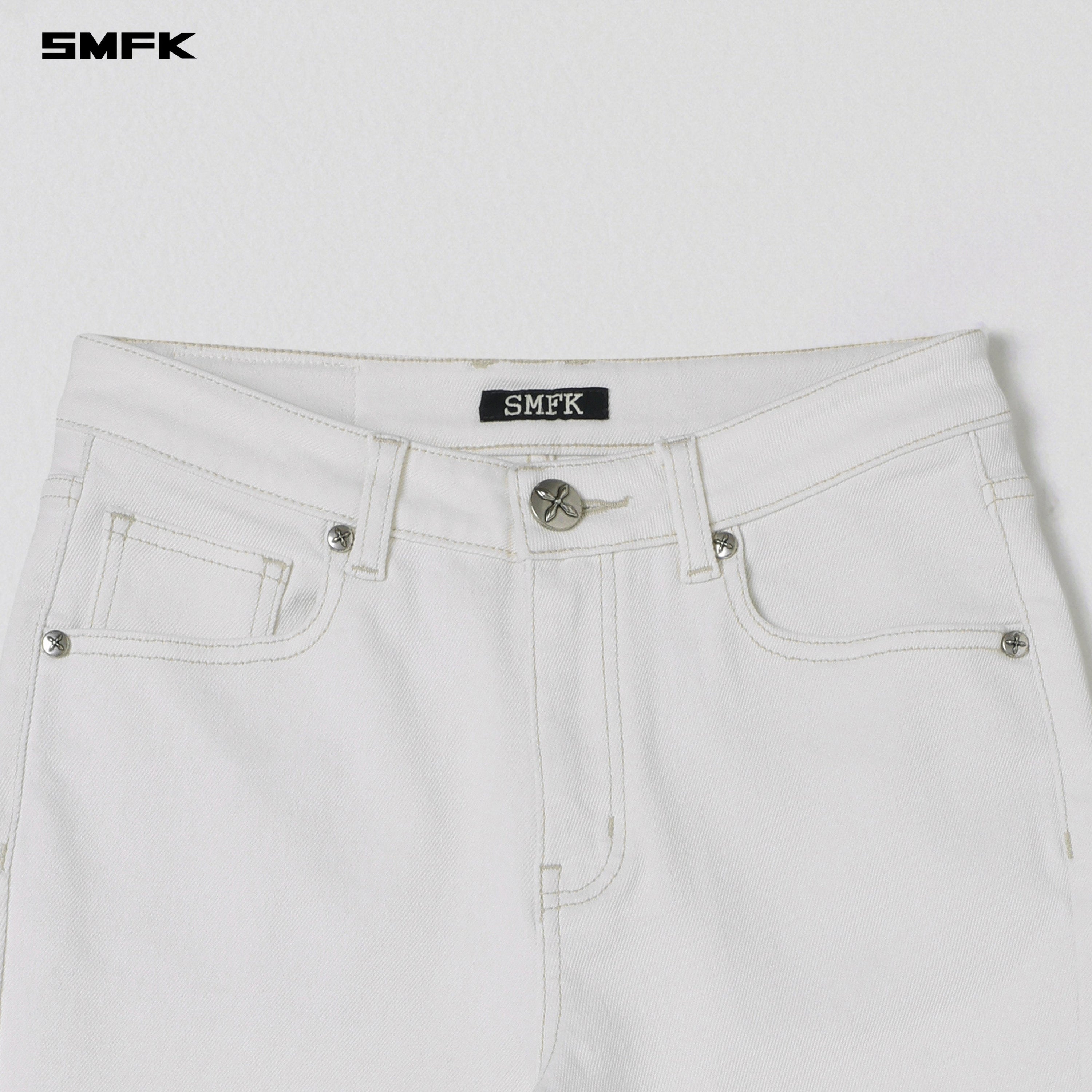 COMPASS HURRICANE MID DENIM PANTS/E-COTTON WHITE MIST