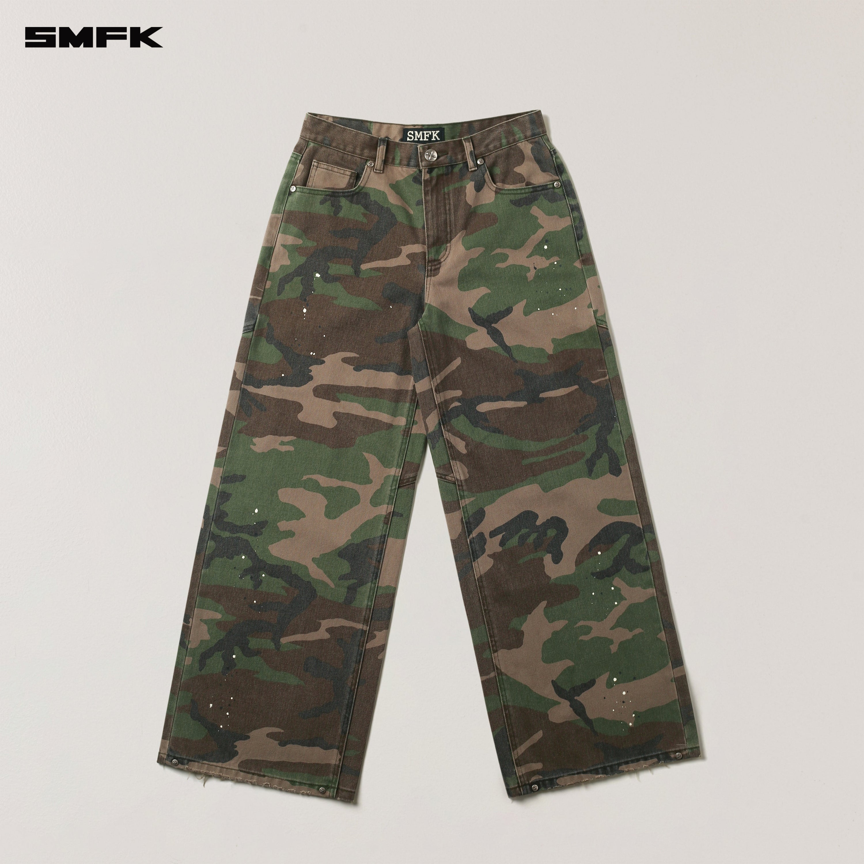 COMPASS MODE TOWER DENIM PANTS ARMY GREEN CAMOUFLAGE