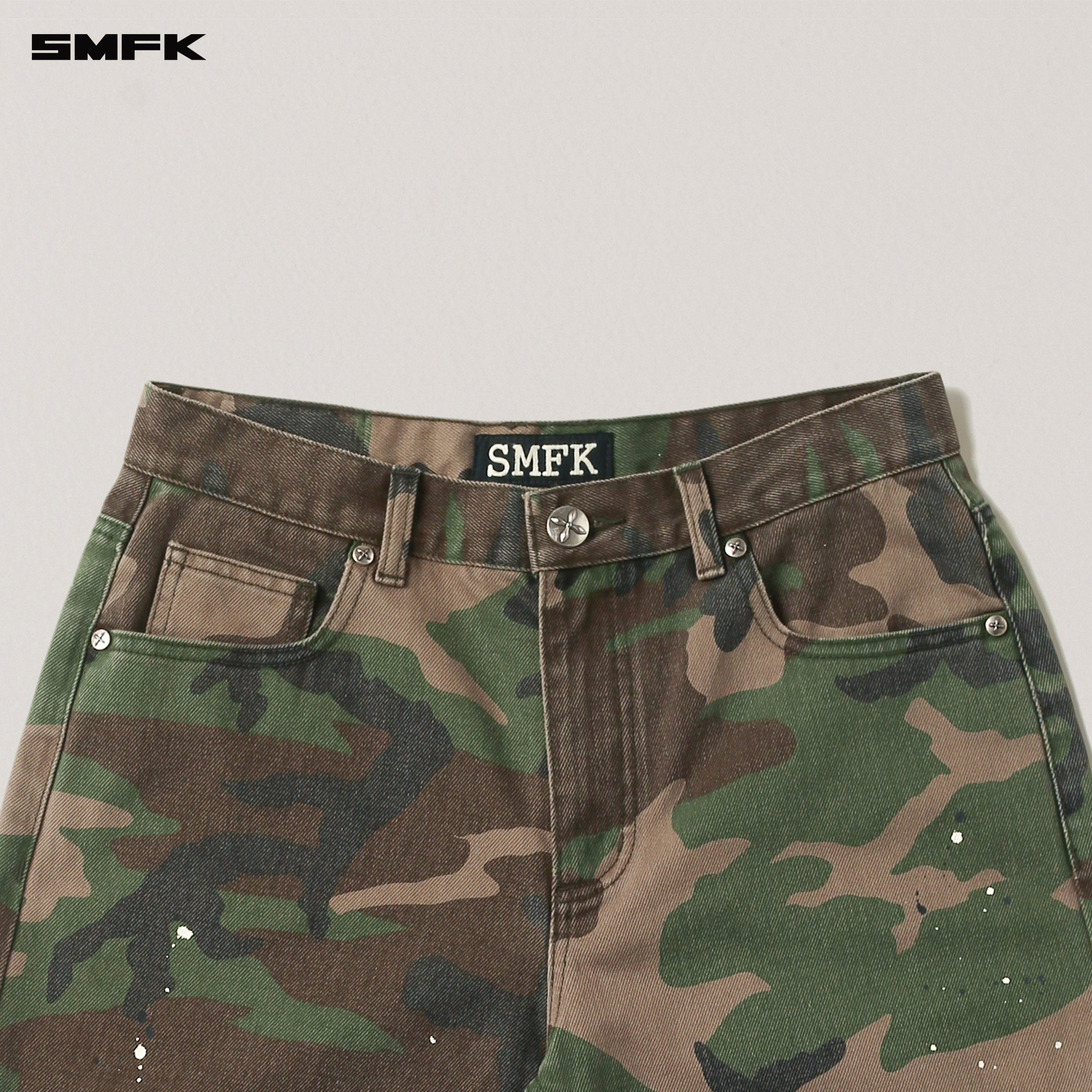 COMPASS MODE TOWER DENIM PANTS ARMY GREEN CAMOUFLAGE