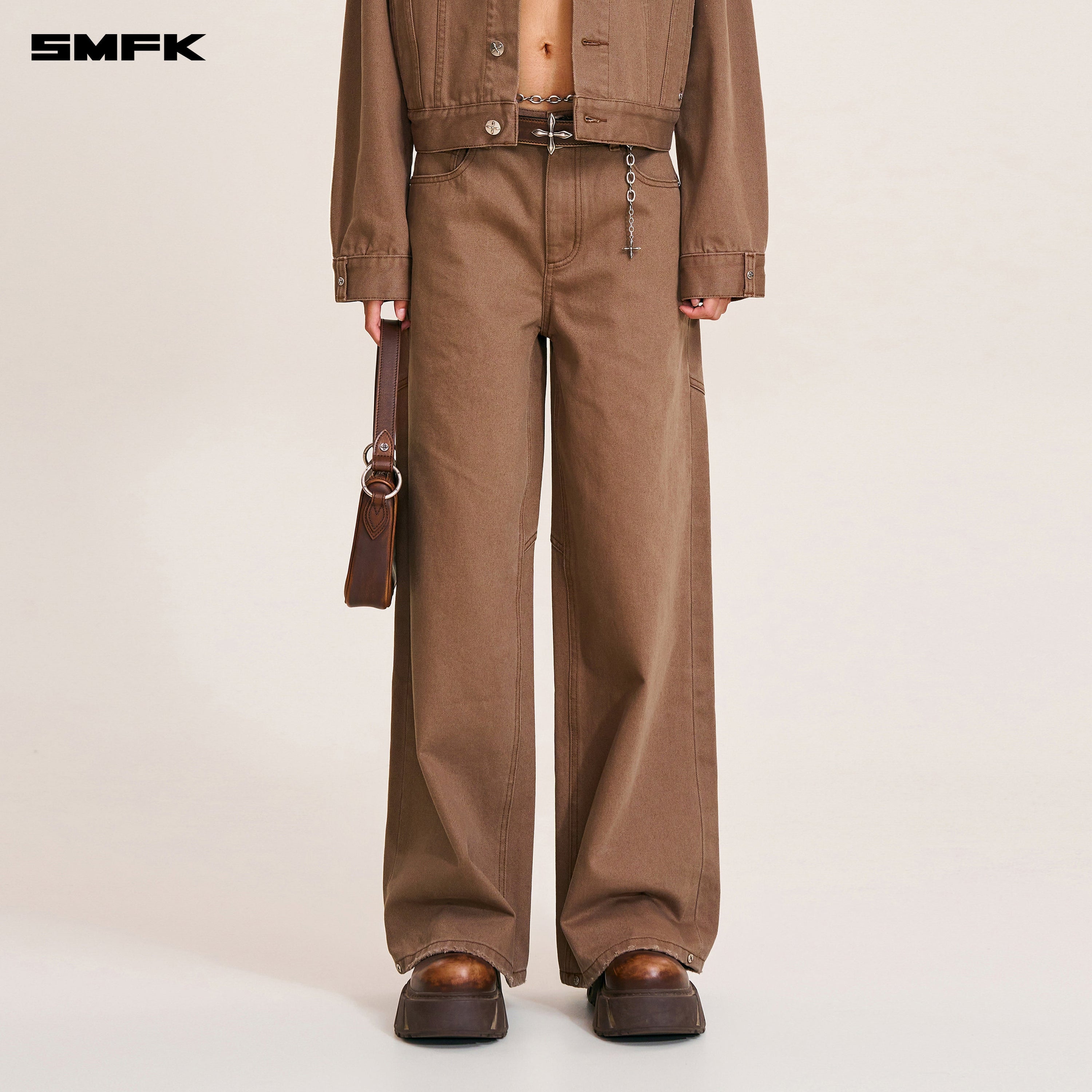 COMPASS MODE TOWER DENIM PANTS WILD HORSE BROWN