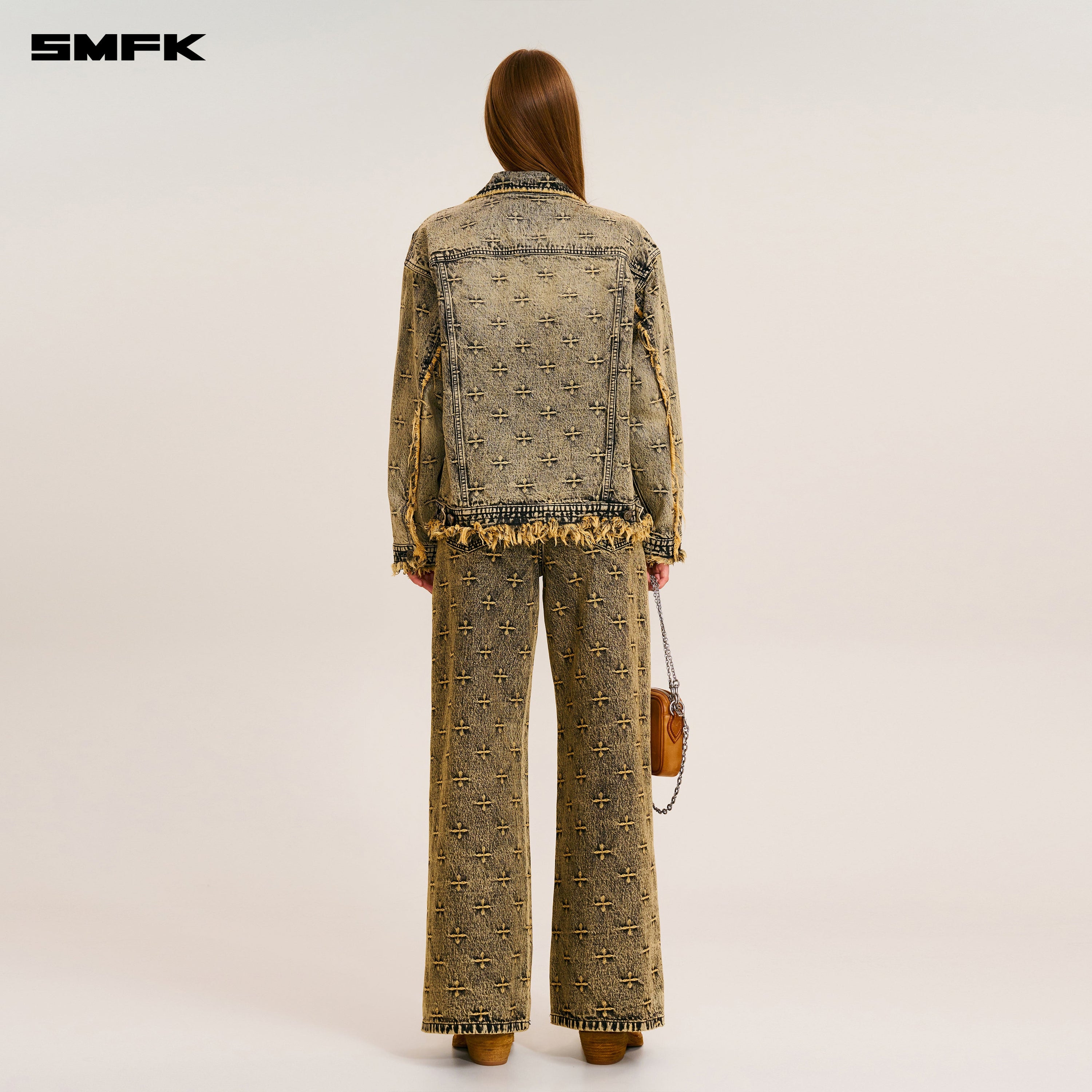 COMPASS STORM GARDEN CLASSIC WIDE LEG JEANS STORM GARDEN (YELLOW)