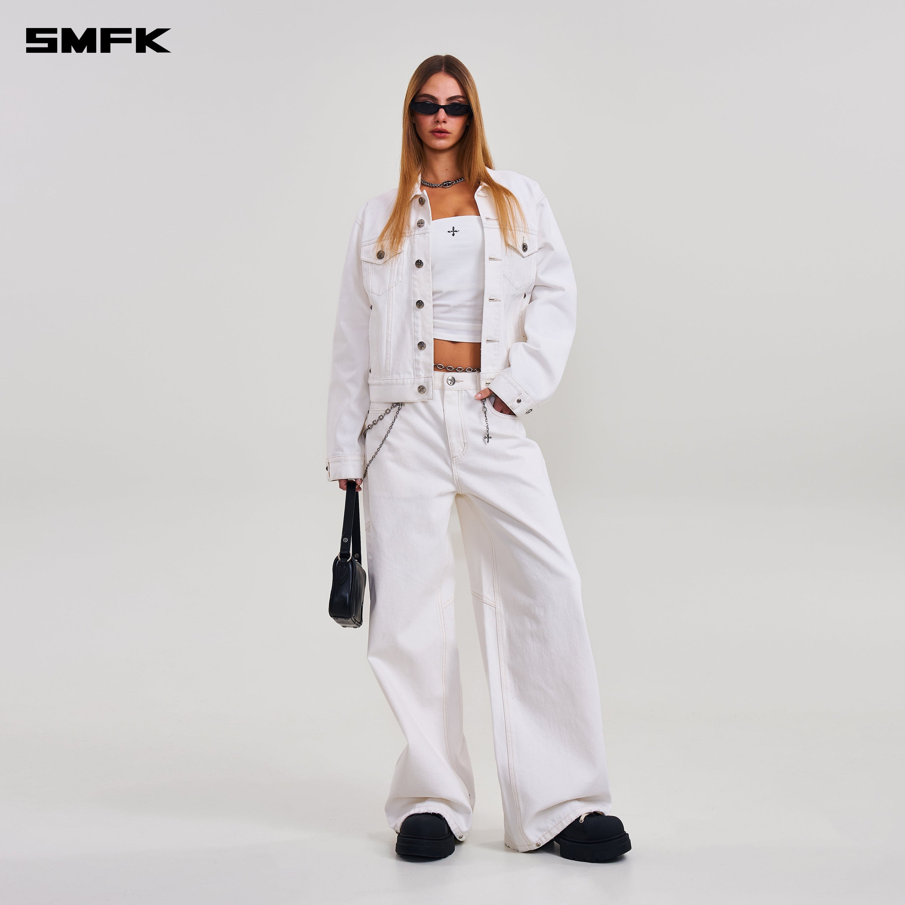 COMPASS MODE TOWER DENIM PANTS SNOW MOUNTAIN WHITE