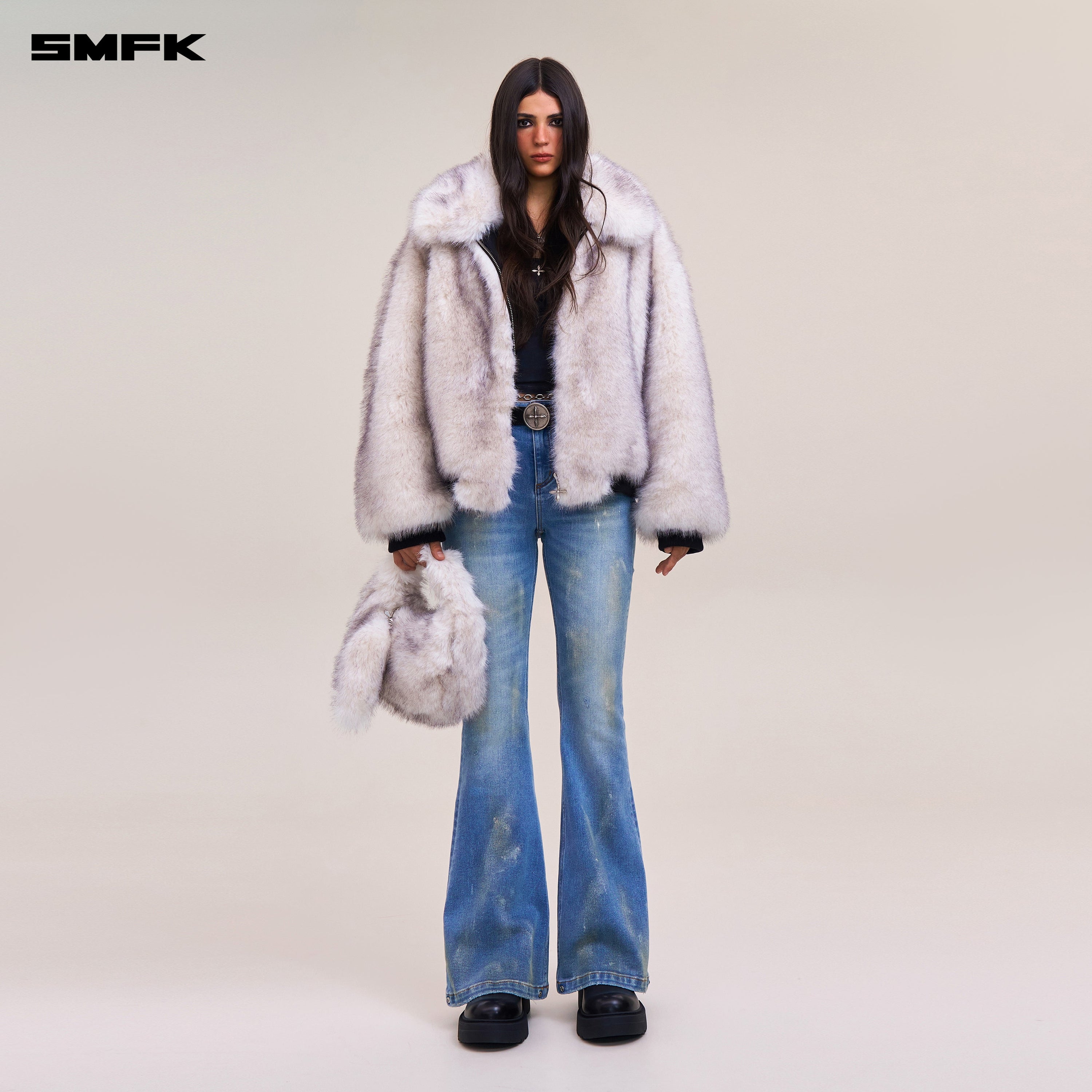 COMPASS MODE TIDE HUNRRICANE HANDPAINTED TOWER DENIM PANTS MARINE BLUE