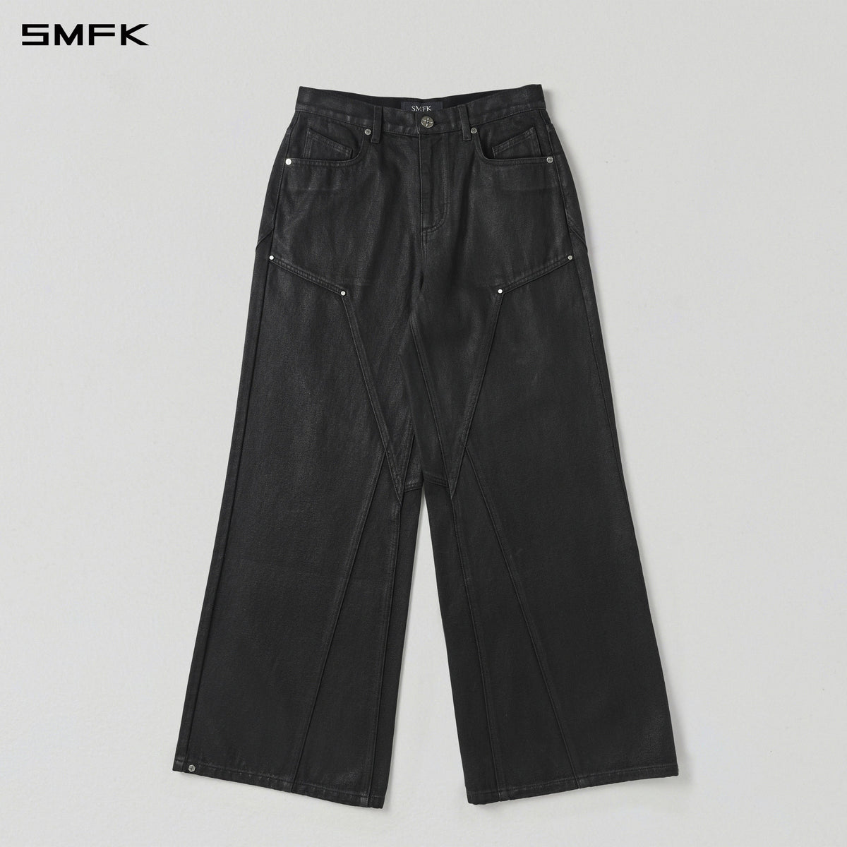 MIRAGE MODE FLARED DENIM PANTS/COTTON/W INK BLACK