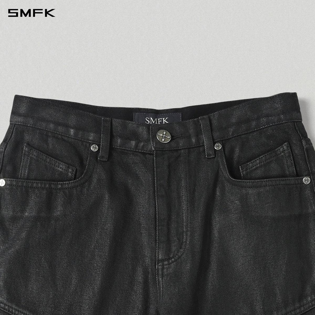 MIRAGE MODE FLARED DENIM PANTS/COTTON/W INK BLACK