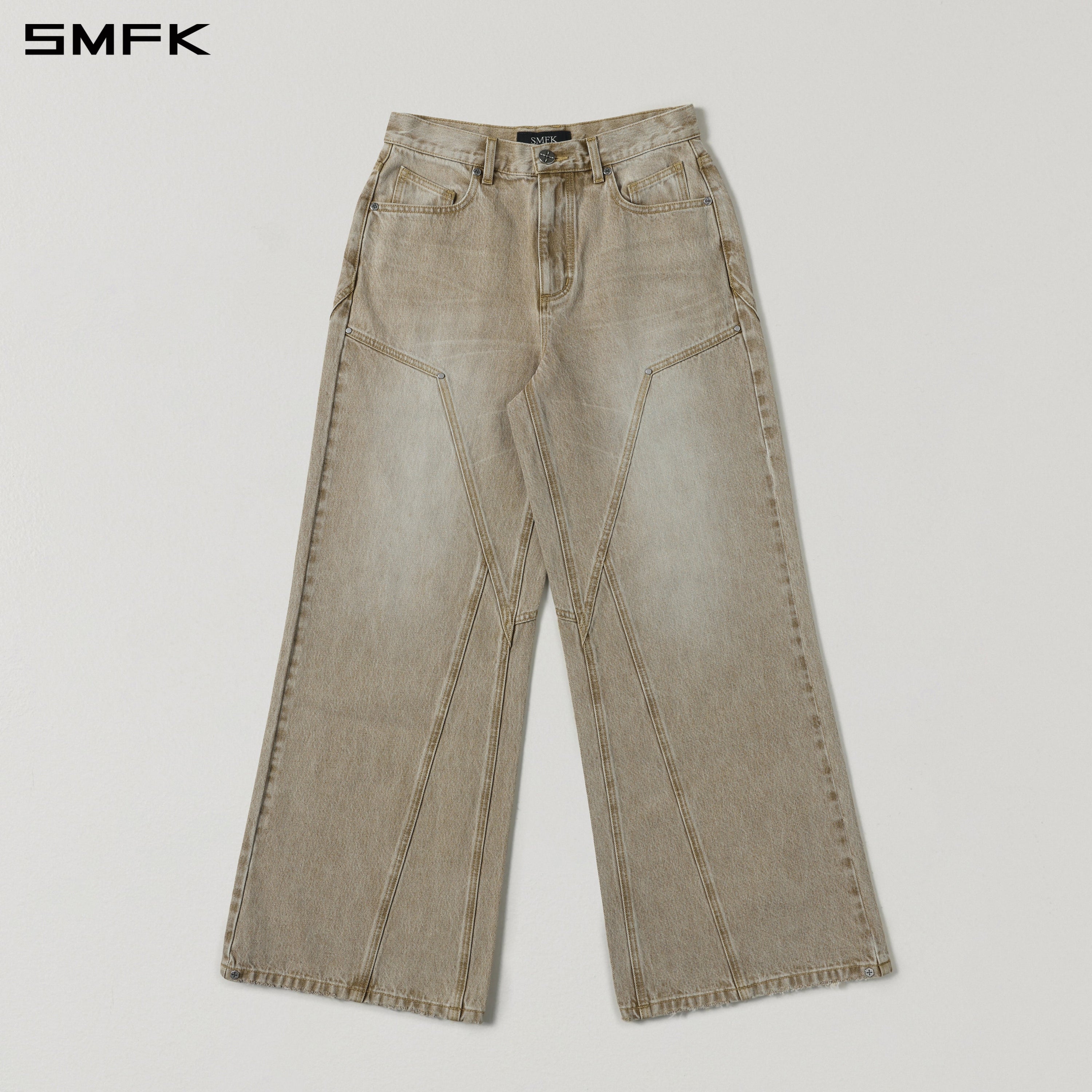 MIRAGE MODE FLARED DENIM PANTS/COTTON/W FRESH SKIN