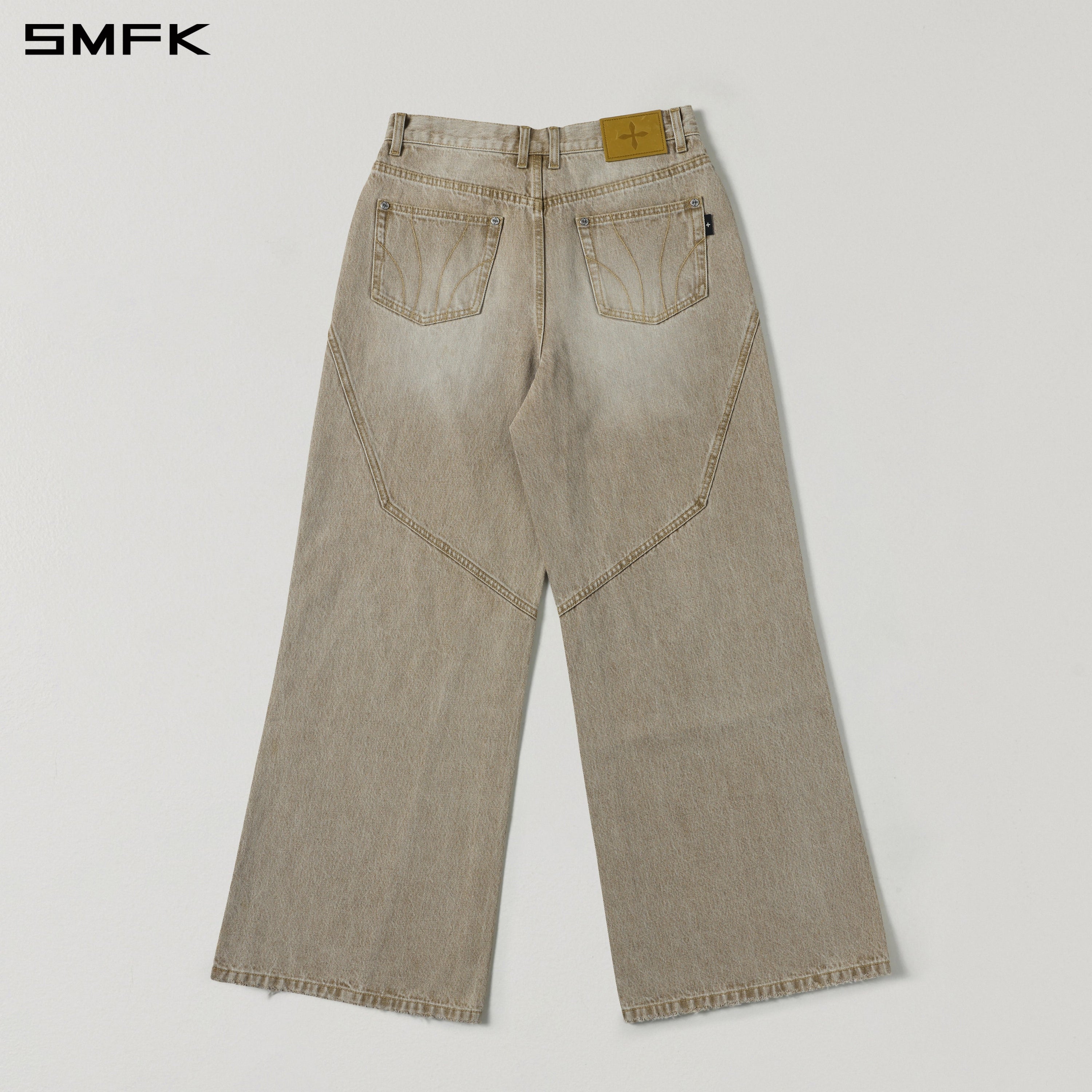 MIRAGE MODE FLARED DENIM PANTS/COTTON/W FRESH SKIN