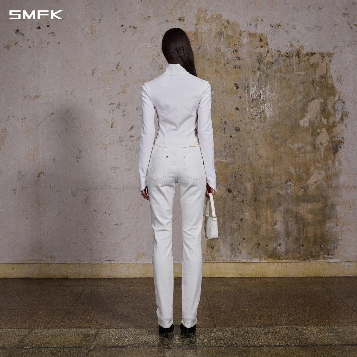 MIRAGE PRISM MODEL DENIM PANTS/E-COTTON CLOUD WHITE