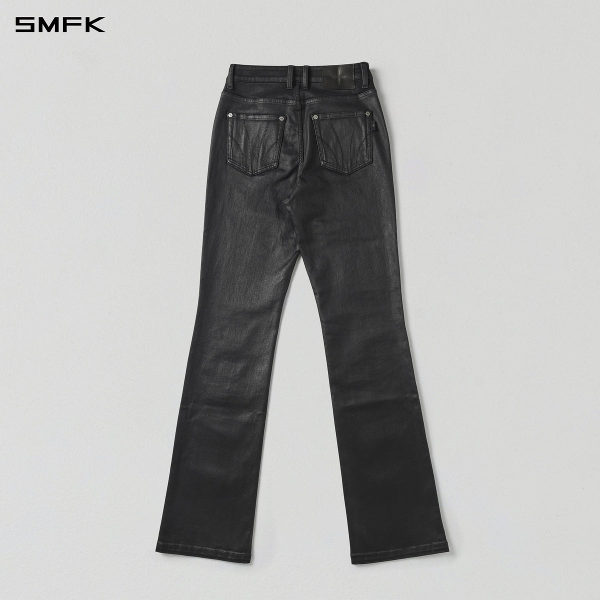 MIRAGE PRISM OVERLENGTH STRT DENIM PANTS/COTTON+T400SPANDEX/W INK BLACK