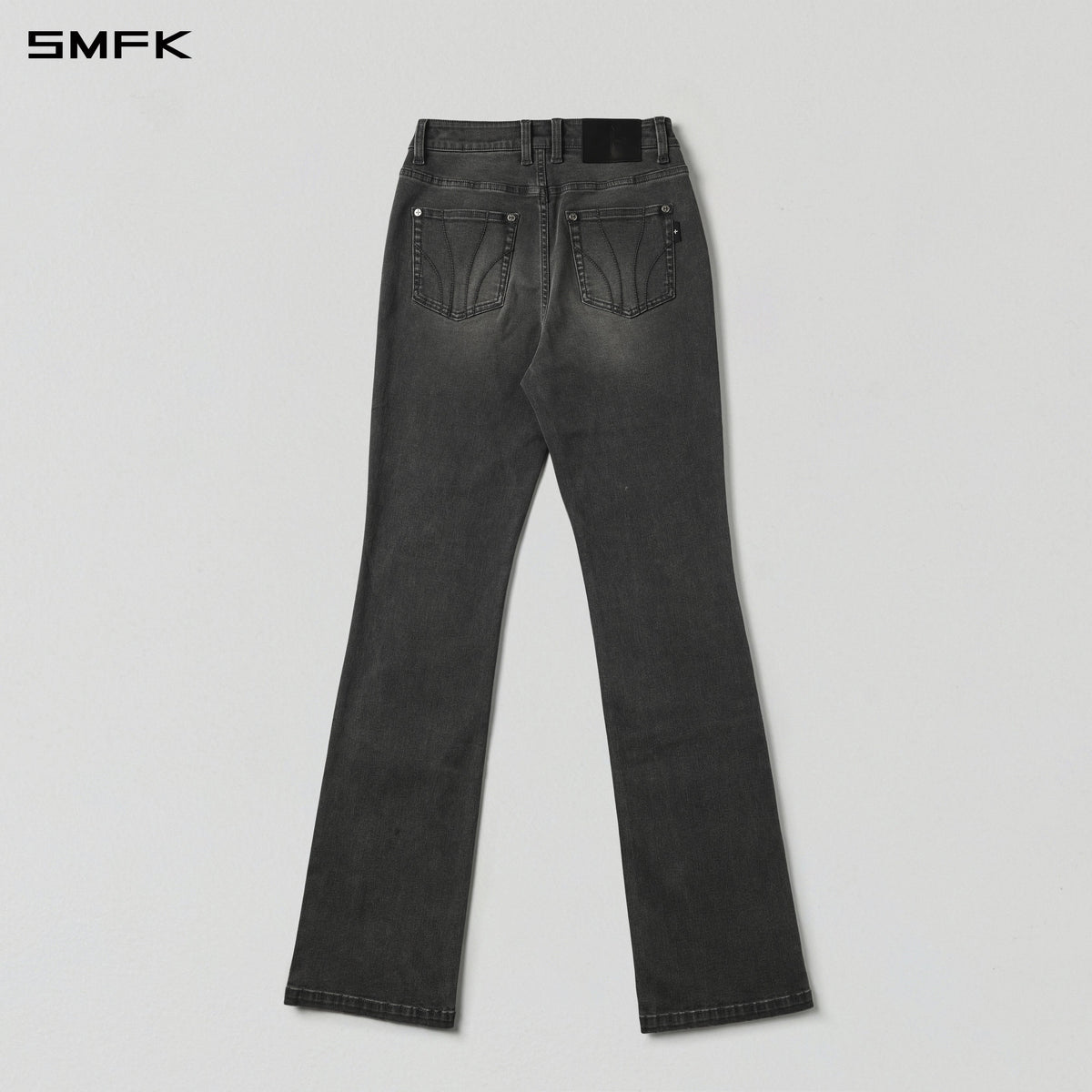 MIRAGE PRISM OVERLENGTH STRT DENIM PANTS/COTTON+T400SPANDEX/W STORM GREY
