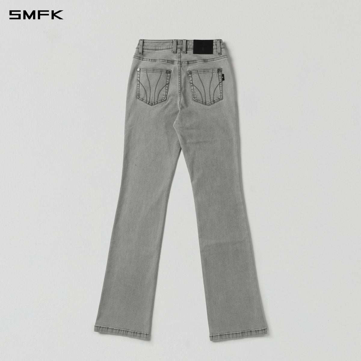 MIRAGE PRISM OVERLENGTH STRT DENIM PANTS/COTTON+T400SPANDEX/W GLACIER GREY