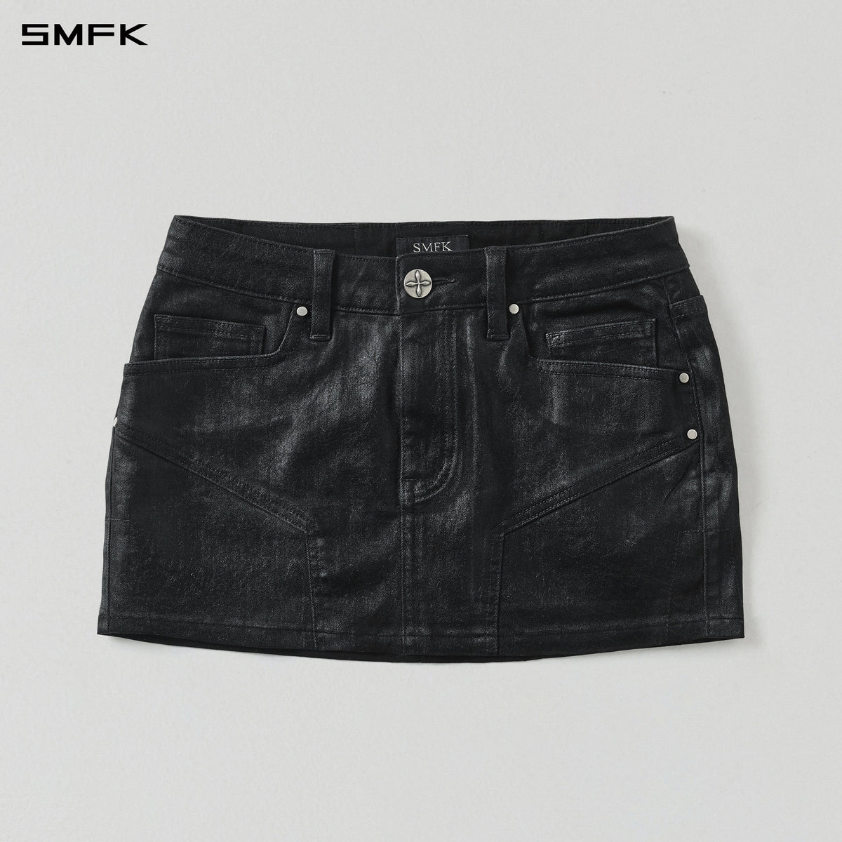 WILD MIRAGE SKINNY DENIM DRESS/E-COTTON INK BLACK