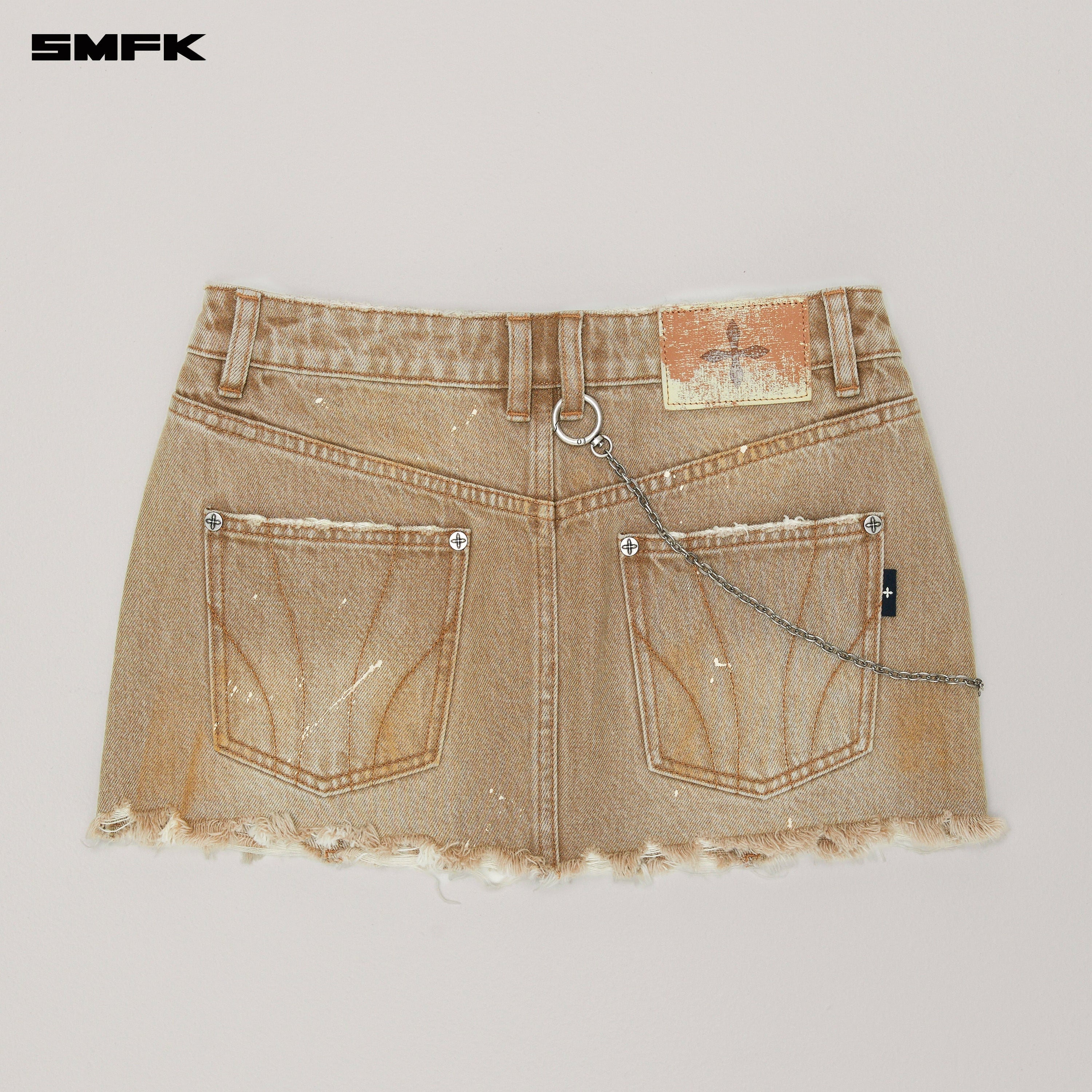RAGE WILD ORIGIN DENIM SKIRT WILD COWBOY BROWN