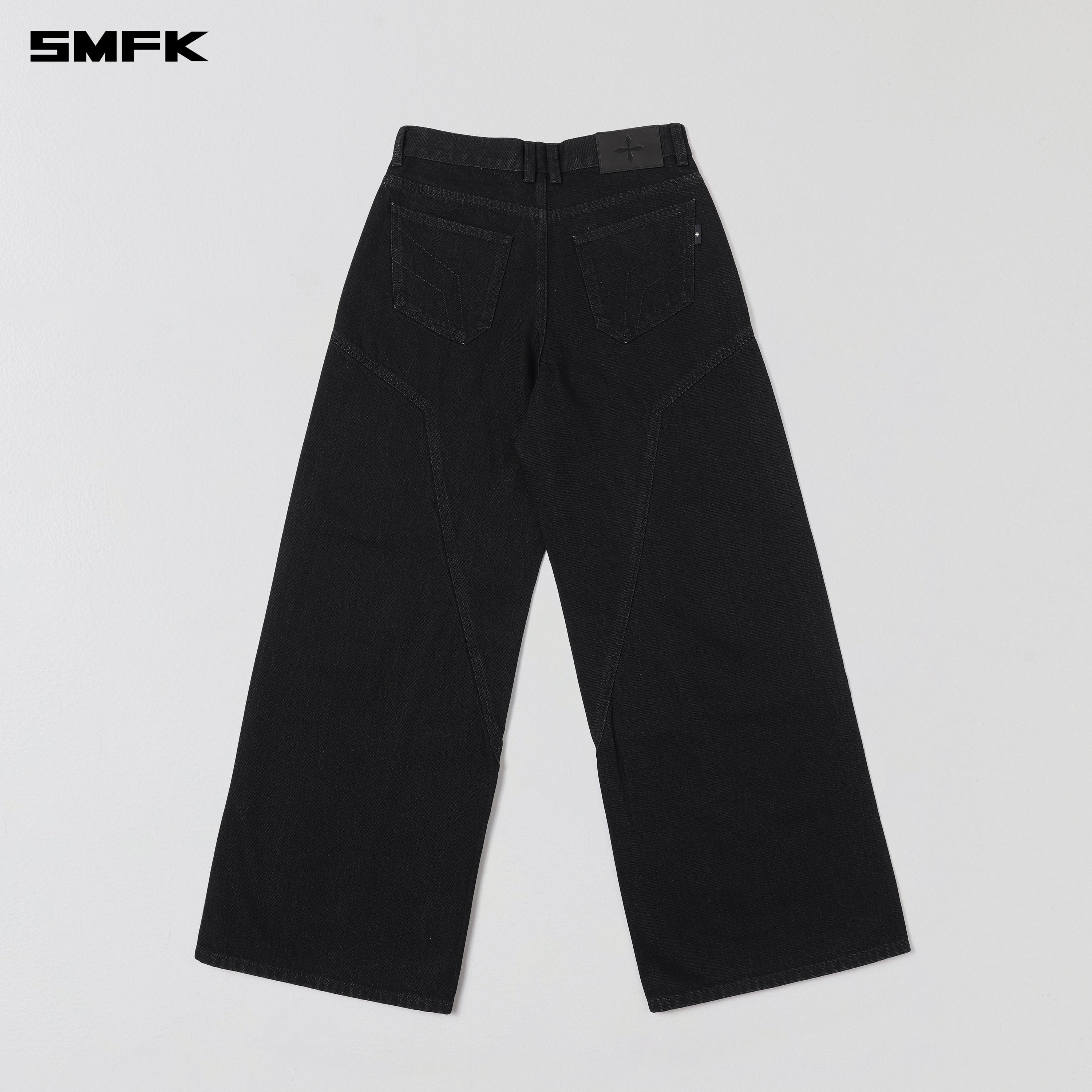 WILD MIRAGE TOWER DENIM PANTS/COTTON WILD BLACK