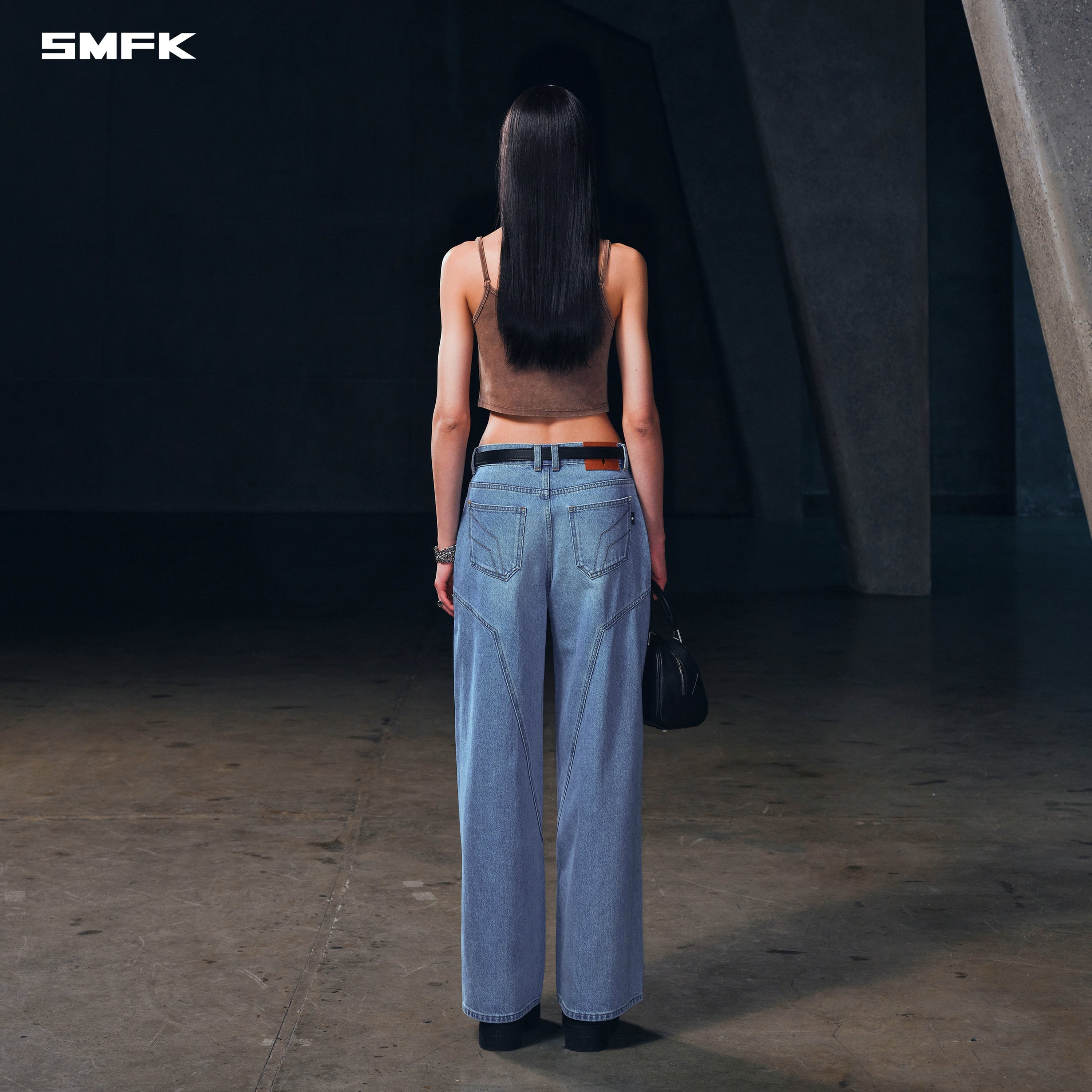 WILD MIRAGE TOWER DENIM PANTS/COTTON WILD BLUE