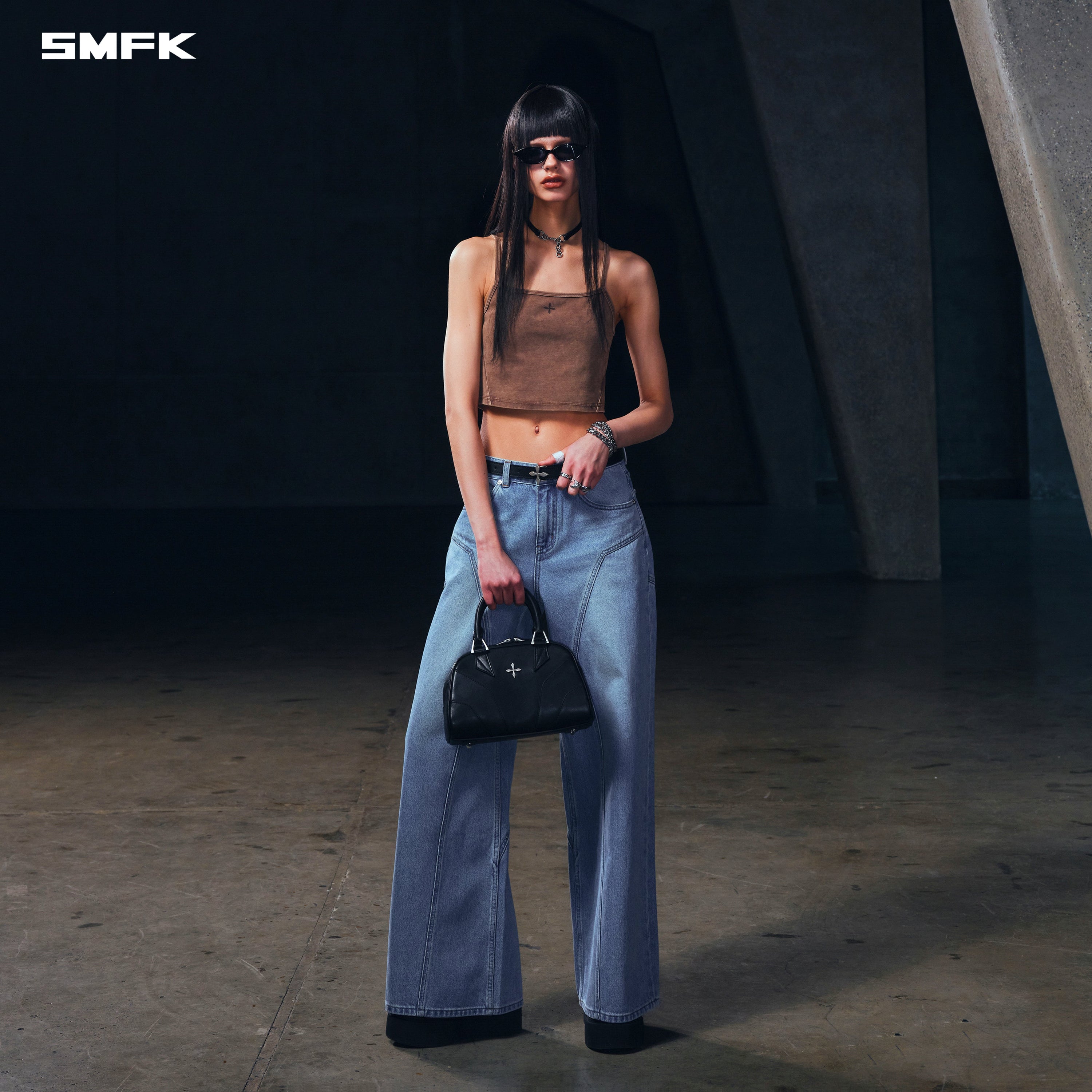 WILD MIRAGE TOWER DENIM PANTS/COTTON WILD BLUE