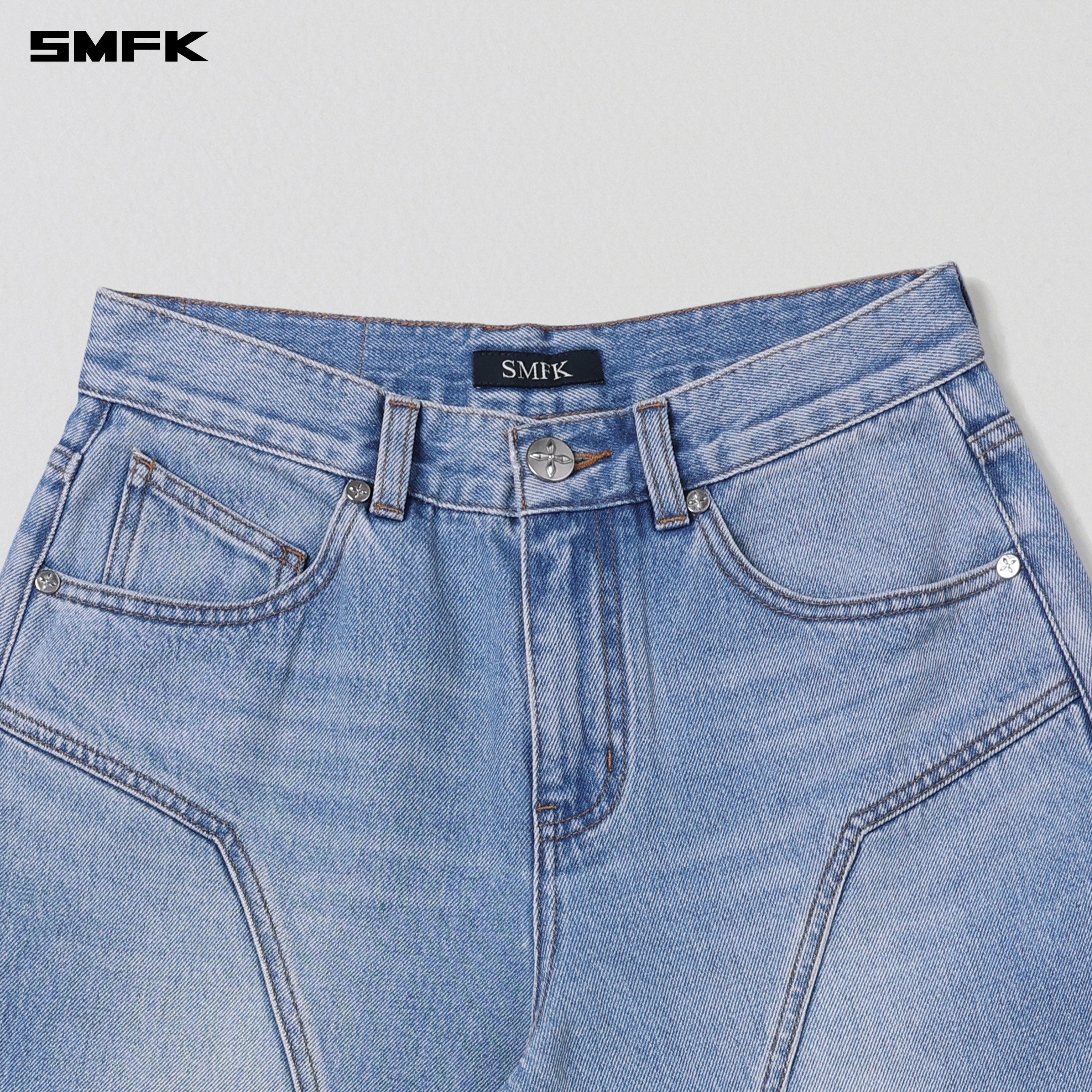 WILD MIRAGE TOWER DENIM PANTS/COTTON WILD BLUE