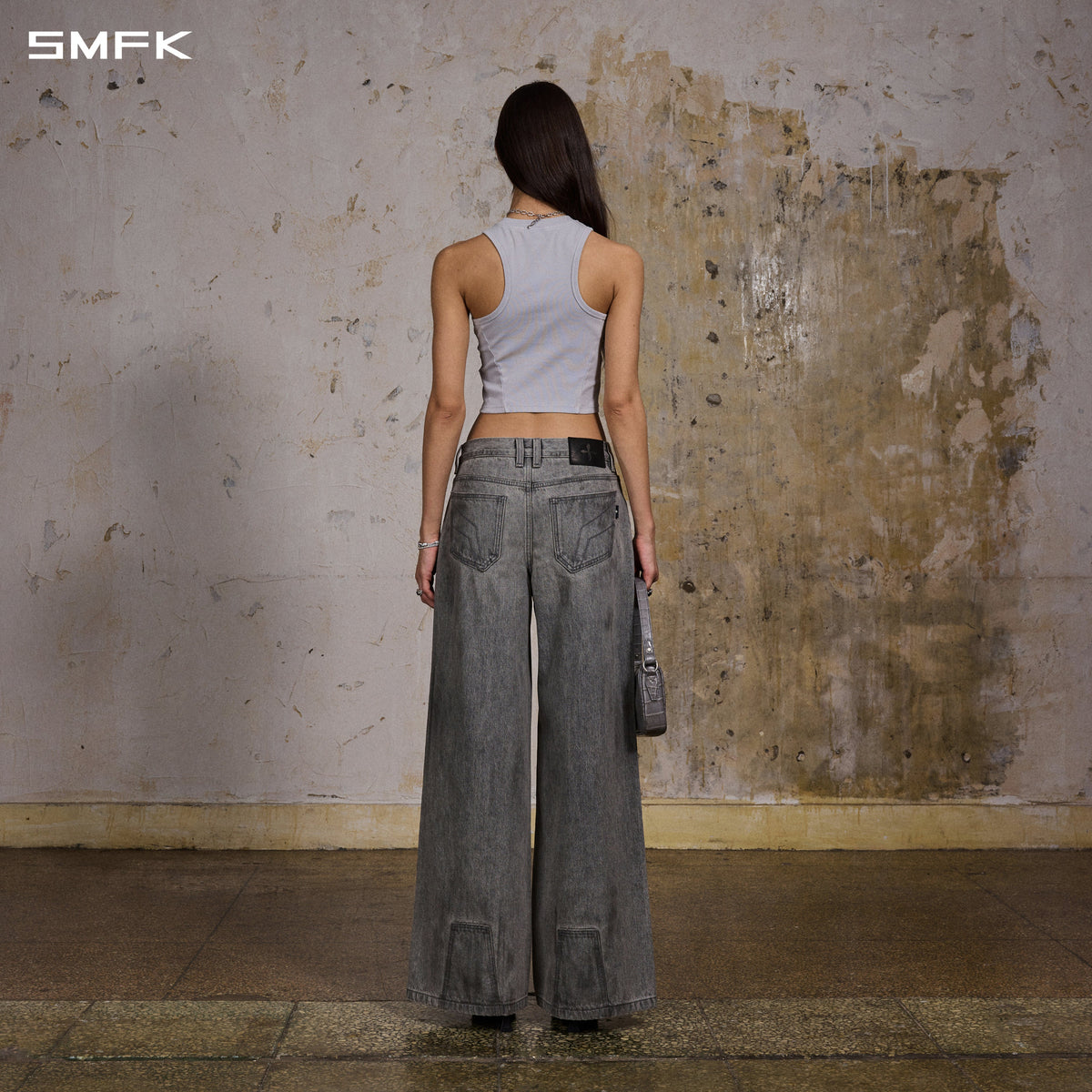 WILD MIRAGE TOWER DENIM PANTS/DENIM COTTON+SLOW WASH/W MIRAGE GREY
