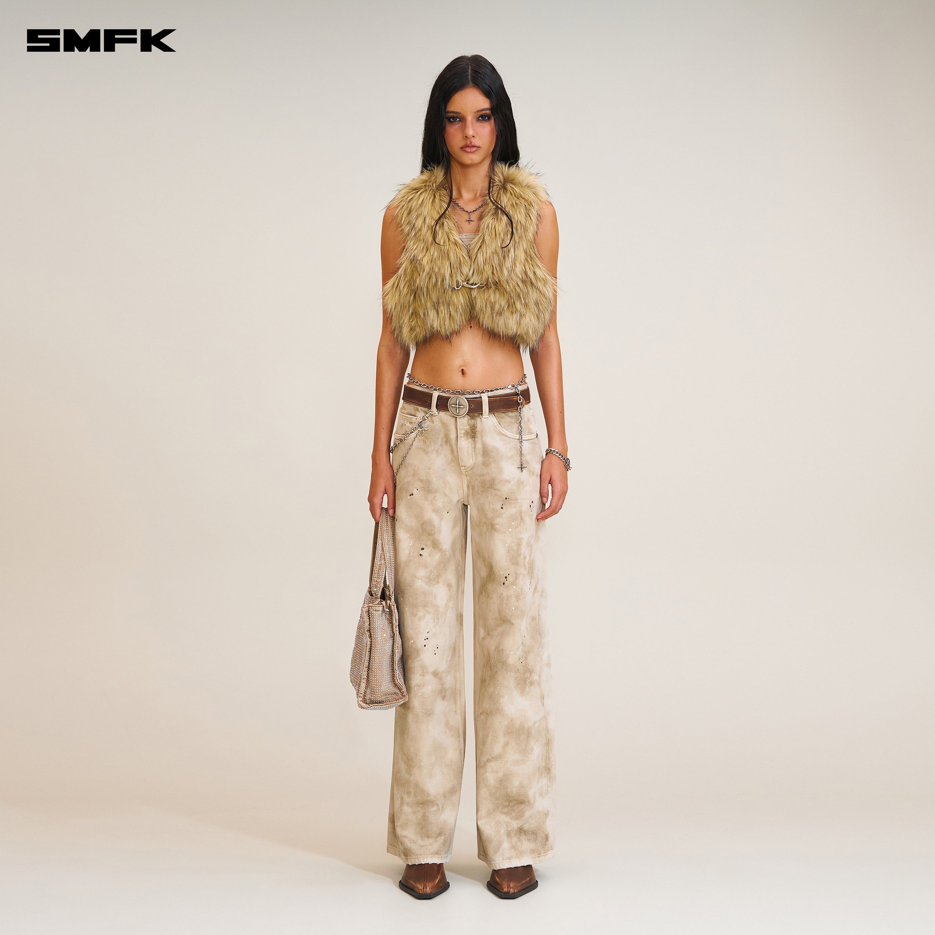 RAGE WILD HANDCRAFT TOWER DENIM PANTS (GARMENT DYE) WILD BROWN