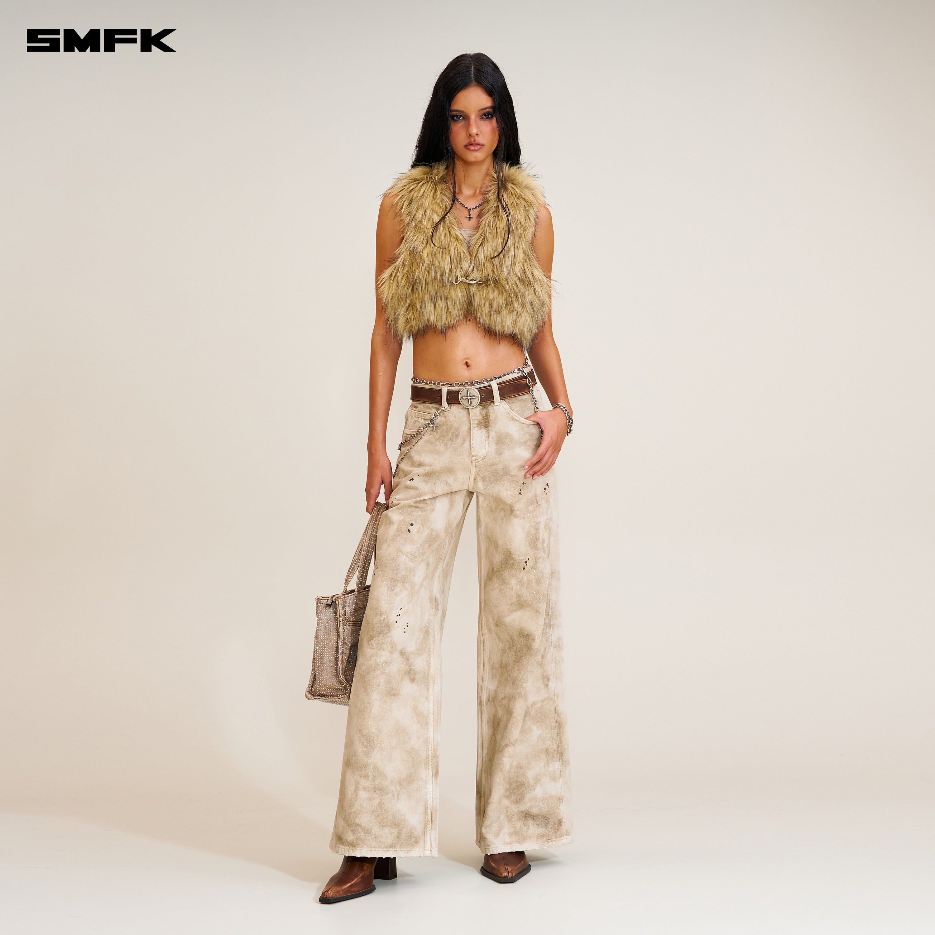 RAGE WILD HANDCRAFT TOWER DENIM PANTS (GARMENT DYE) WILD BROWN