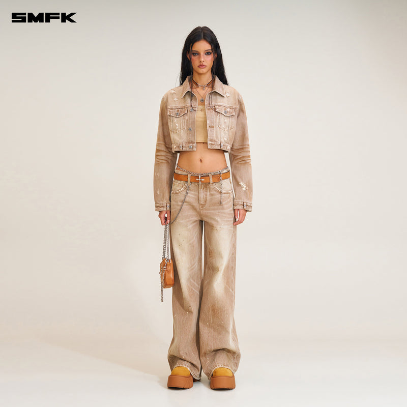 RAGE WILD HANDCRAFT TOWER DENIM PANTS WILD COWBOY BROWN