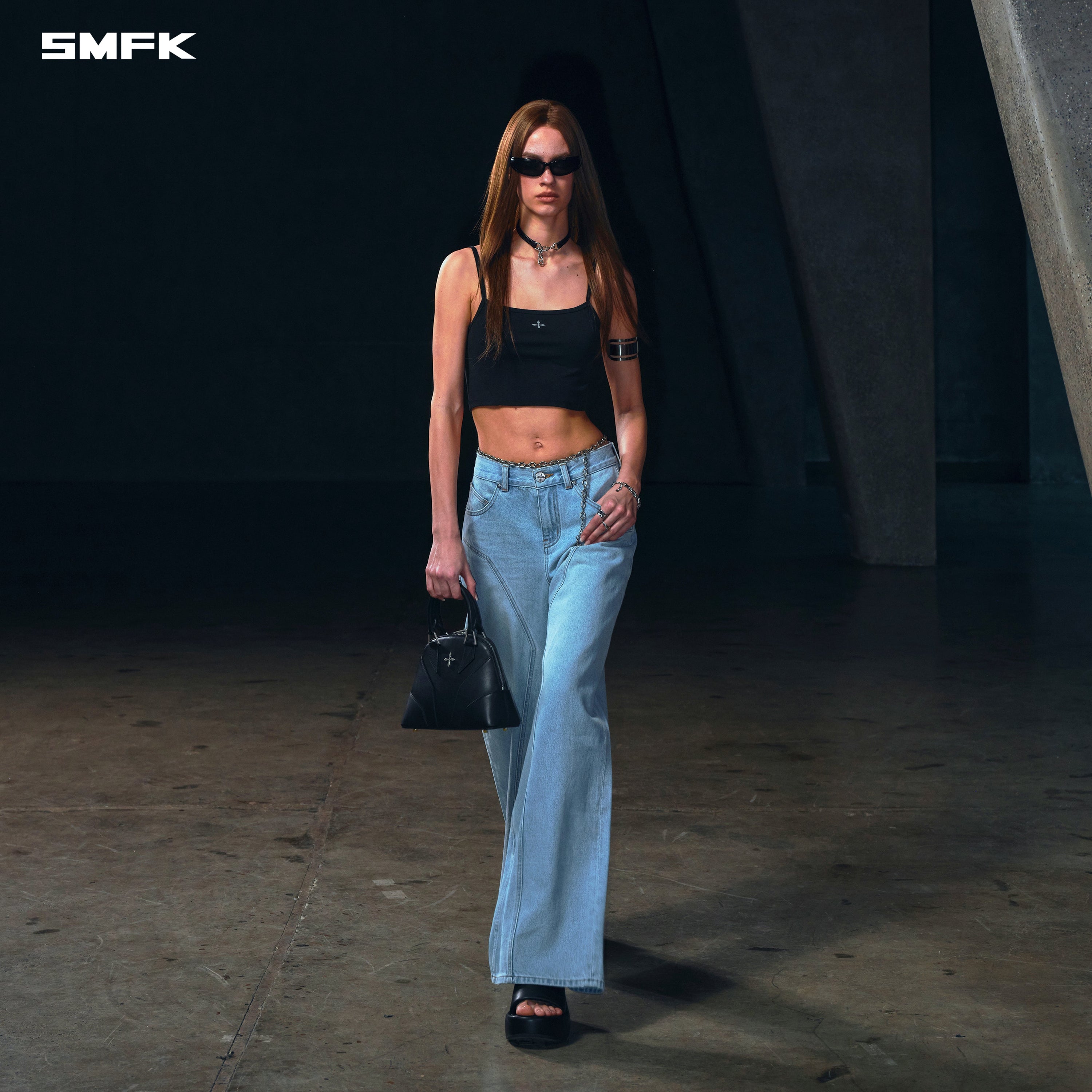 WILD MIRAGE TOWER DENIM PANTS/COTTON WILD SKY BLUE