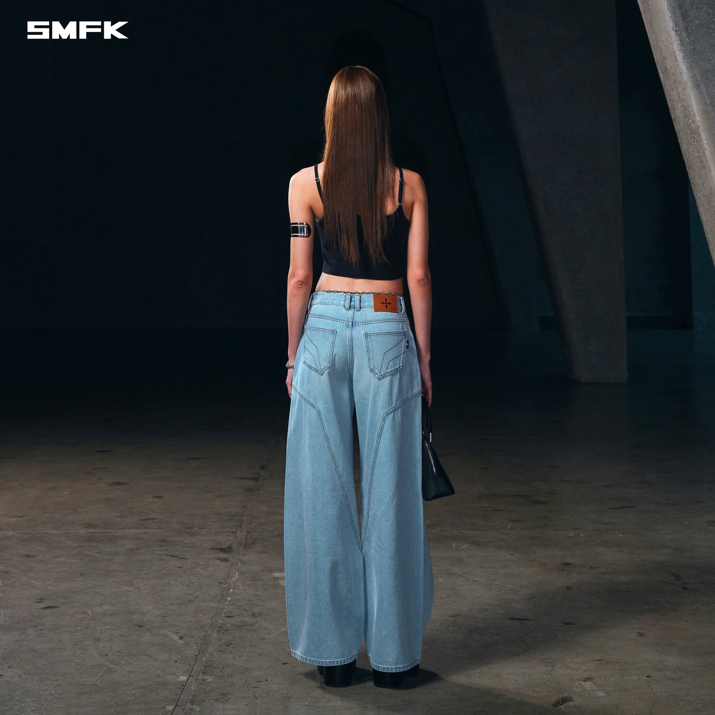 WILD MIRAGE TOWER DENIM PANTS/COTTON WILD SKY BLUE