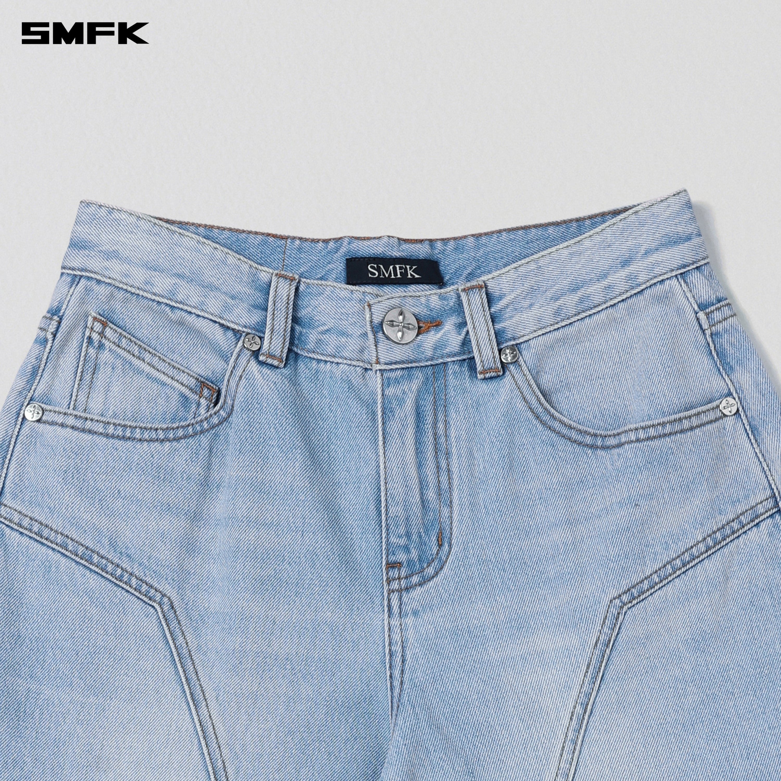 WILD MIRAGE TOWER DENIM PANTS/COTTON WILD SKY BLUE