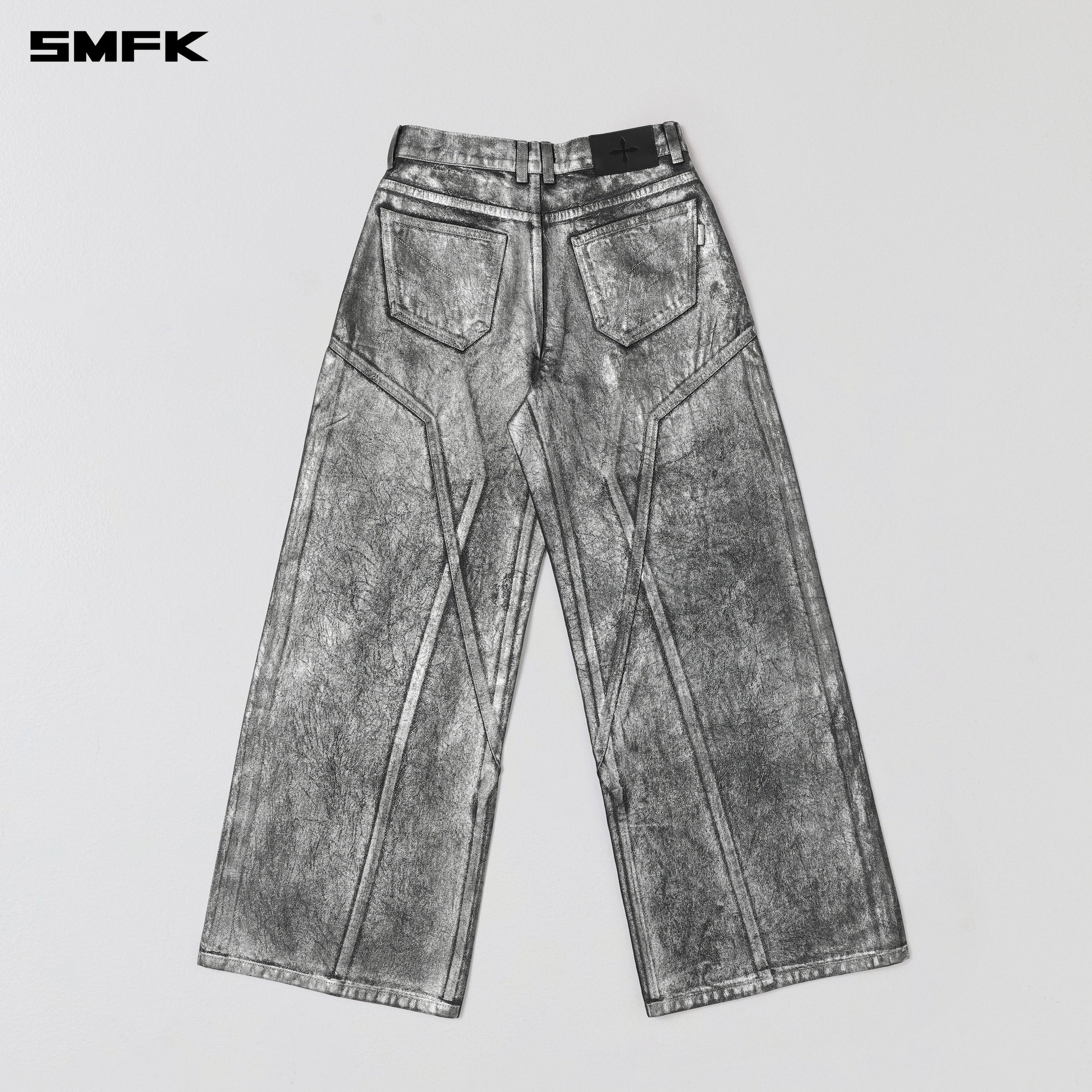 WILD MIRAGE TOWER DENIM PANTS/COTTON SILVER NEBULA