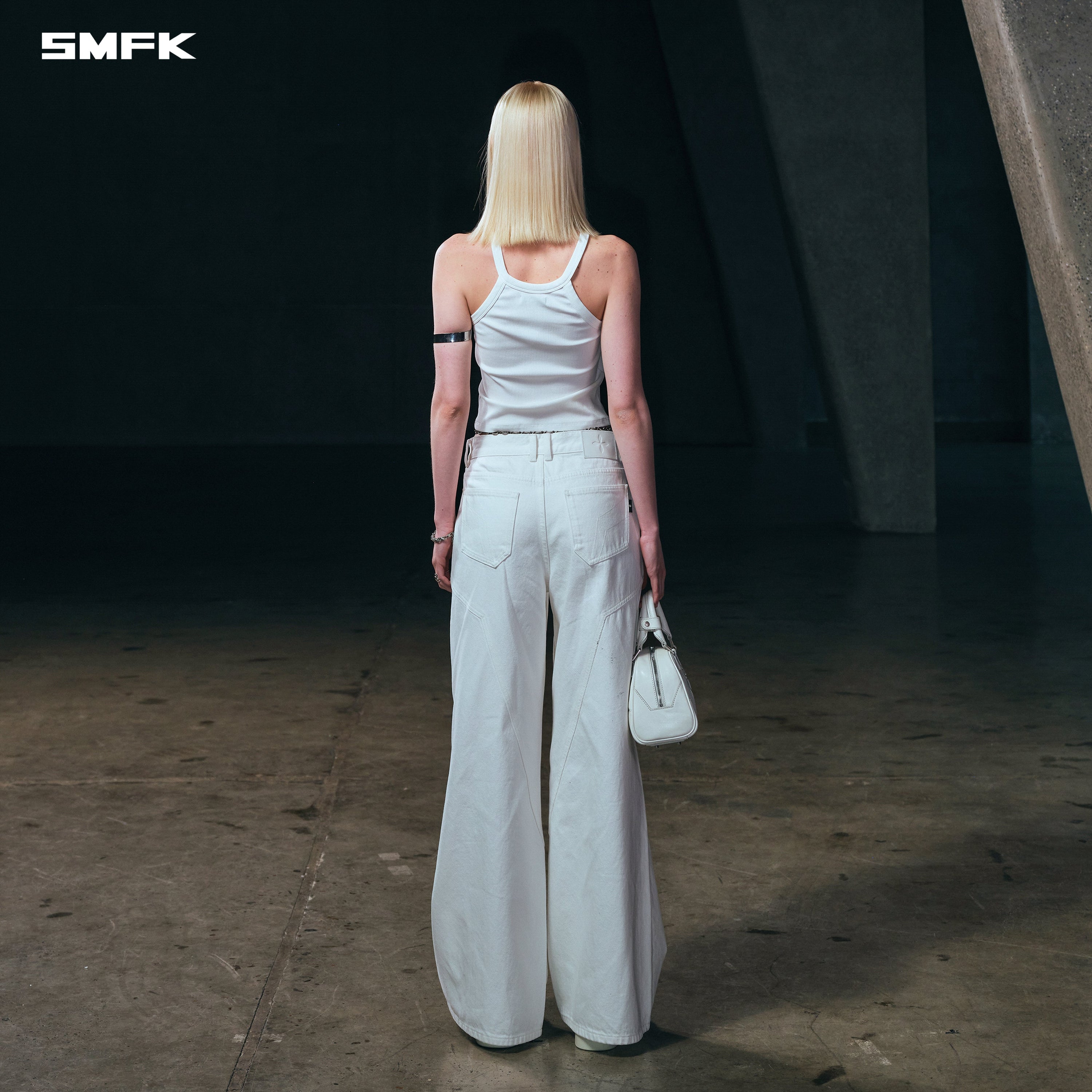 WILD MIRAGE TOWER DENIM PANTS/COTTON CLOUD WHITE