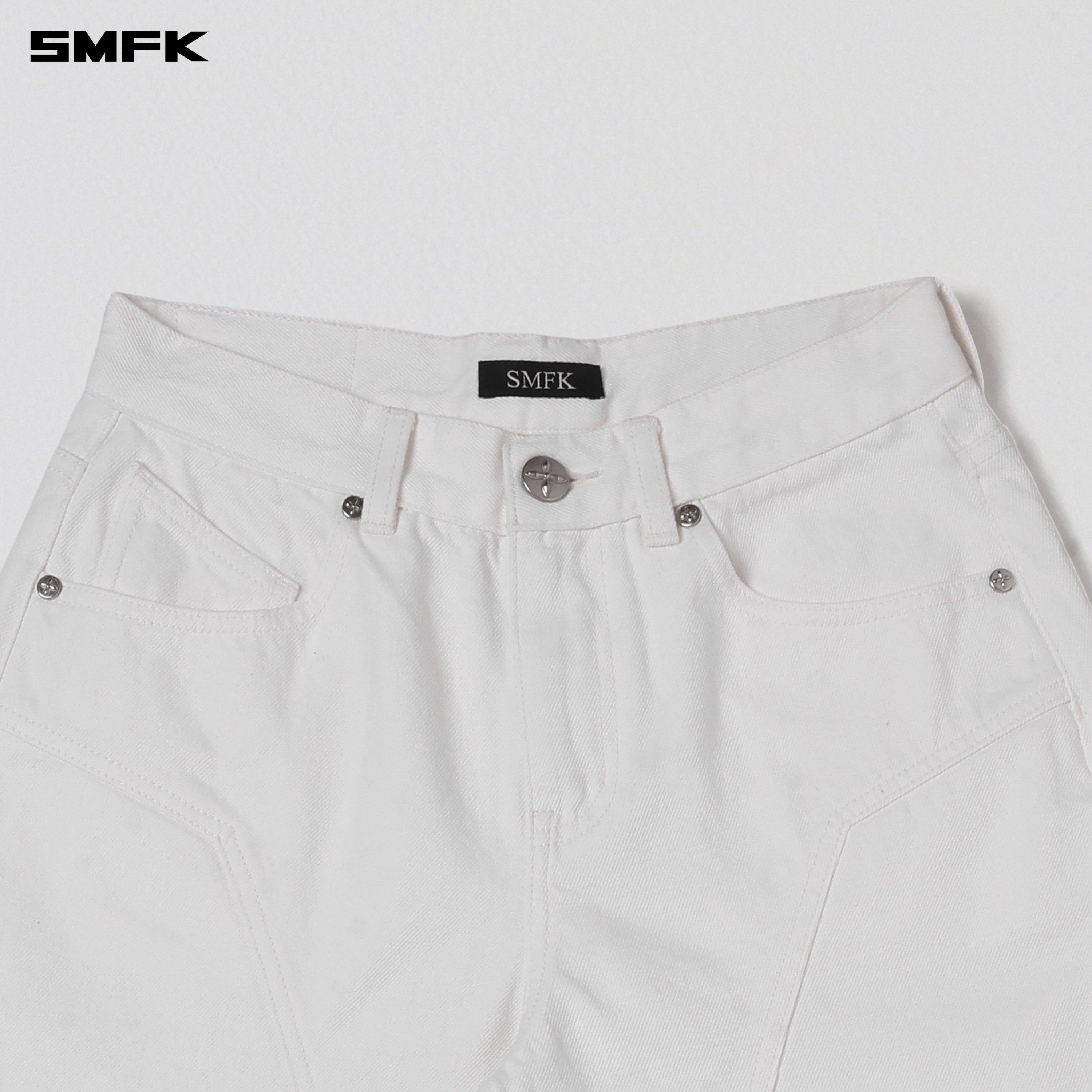 WILD MIRAGE TOWER DENIM PANTS/COTTON CLOUD WHITE